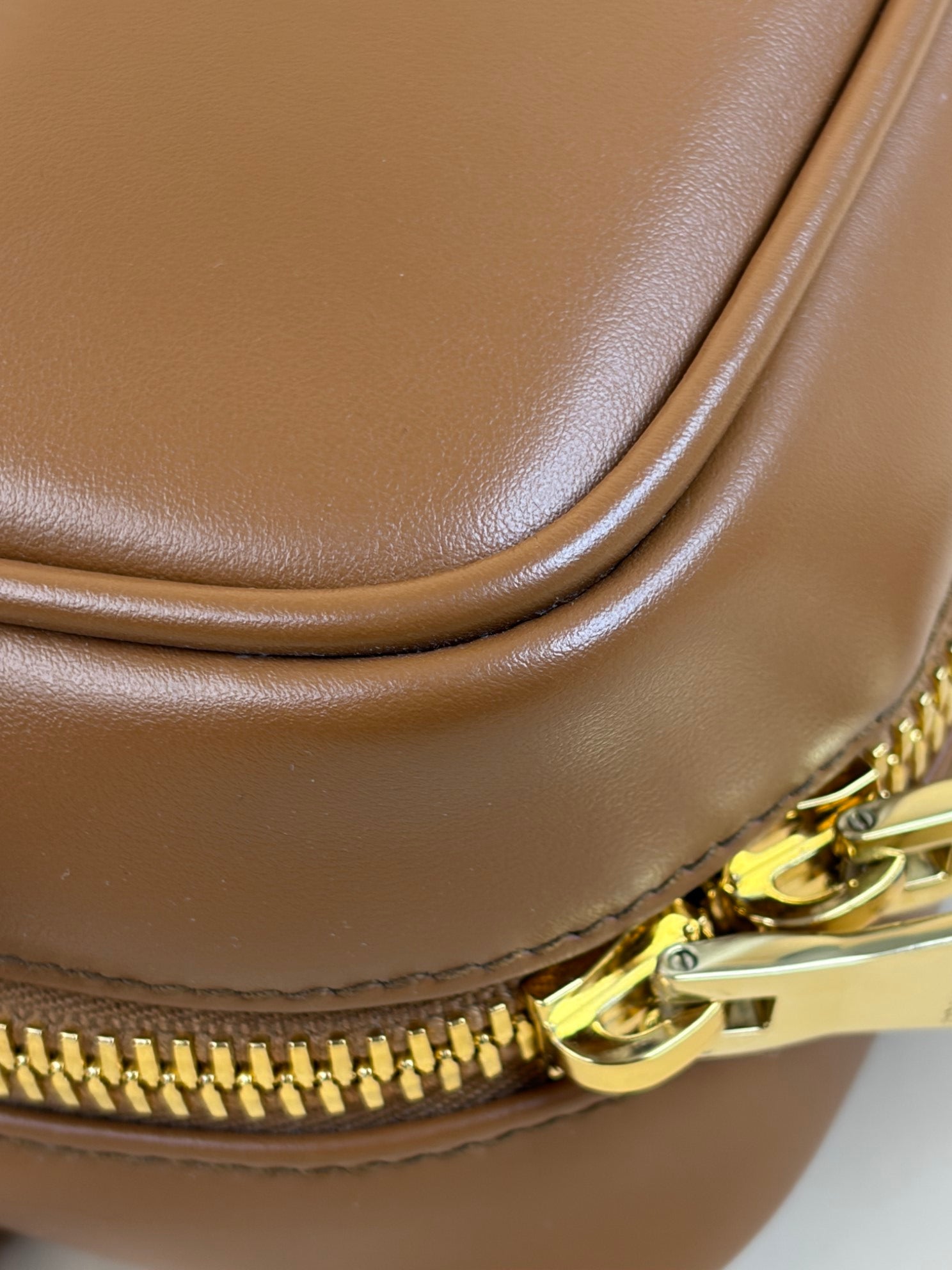 Miu Miu Cognac large Arcadie Soft Padded Bag