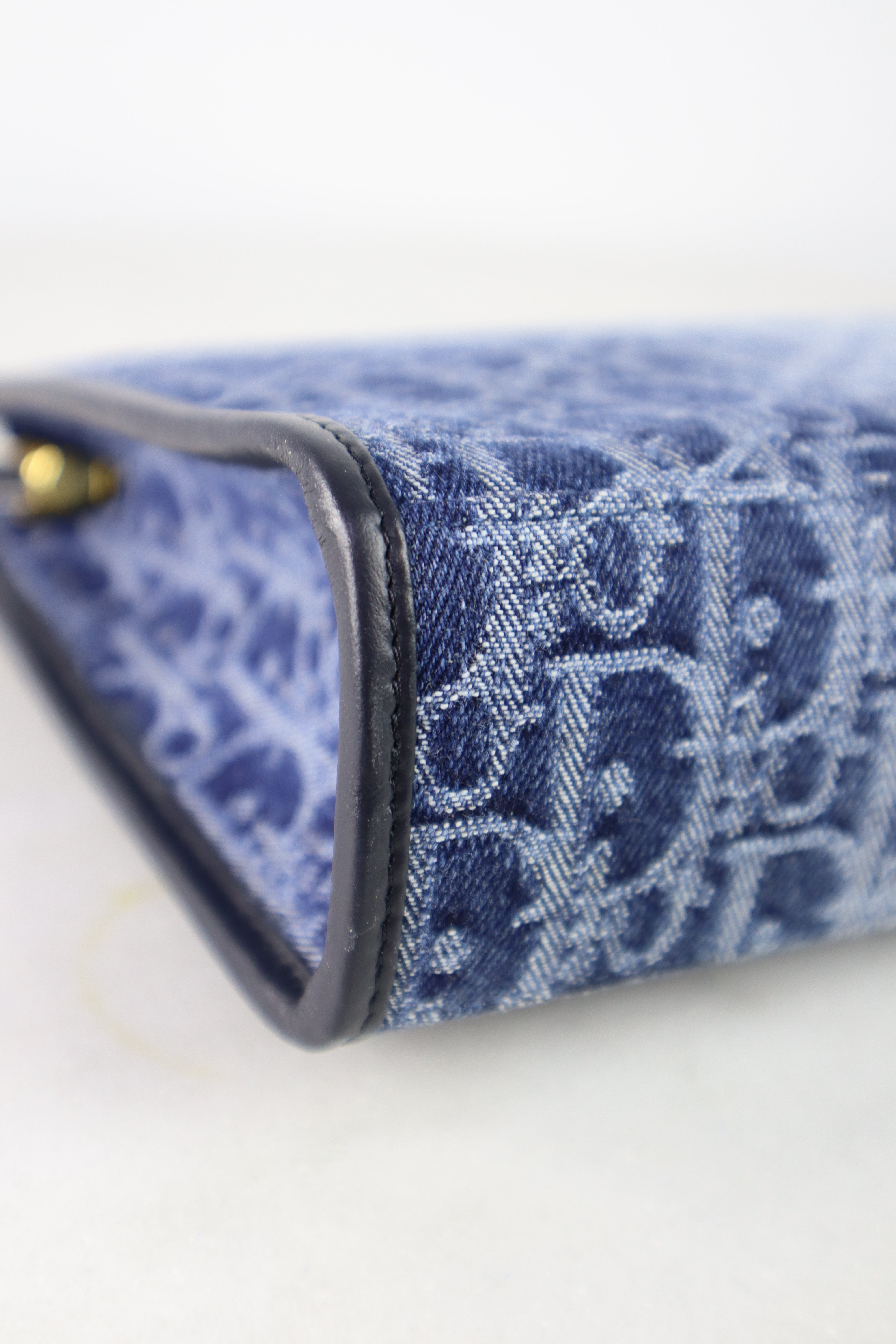 Christian Dior Blue Denim 3D Dea Montaigne Pouch
