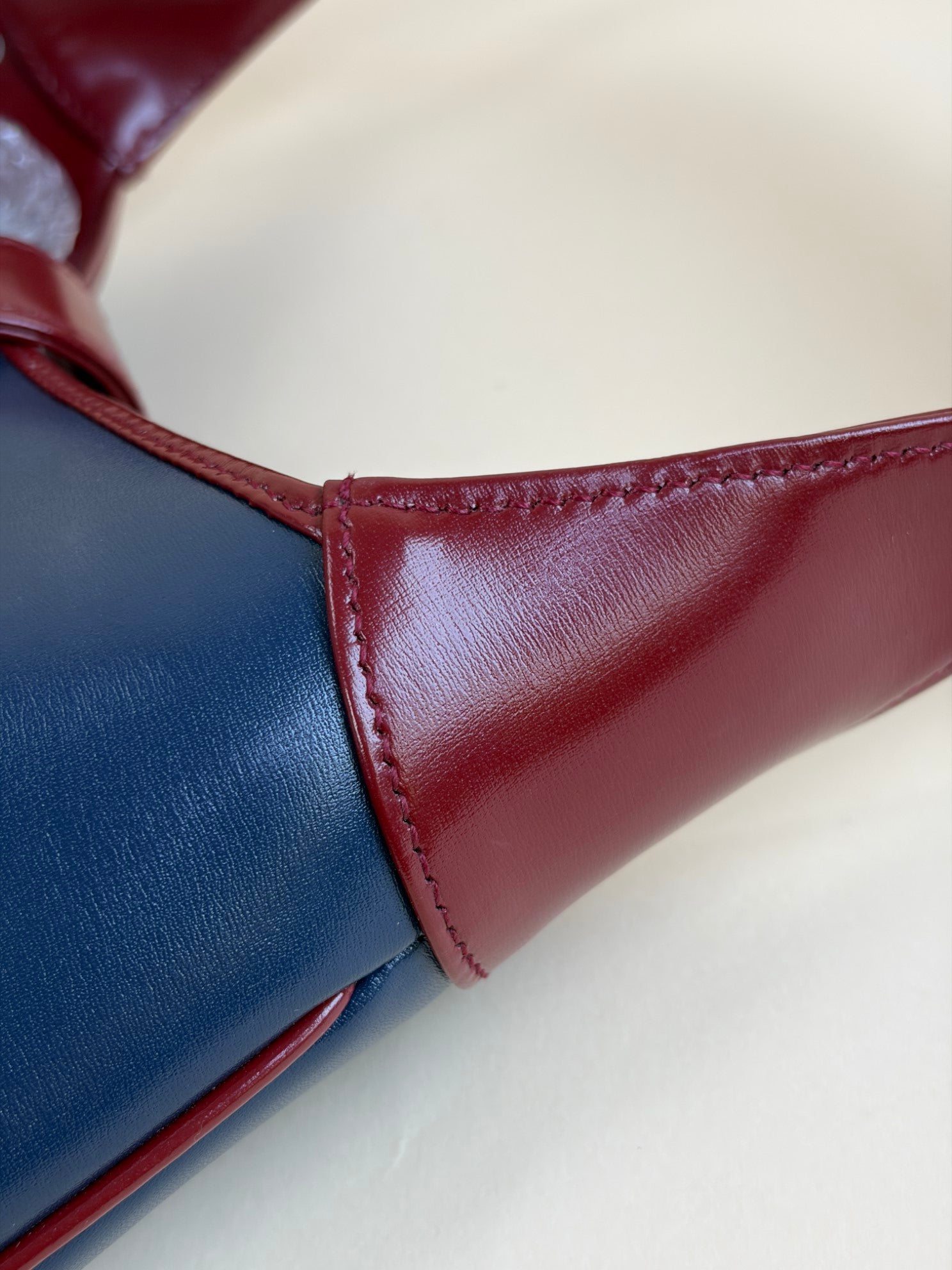 Gucci blue/cherry red Bicolor Jackie 1961 Hobo Bag