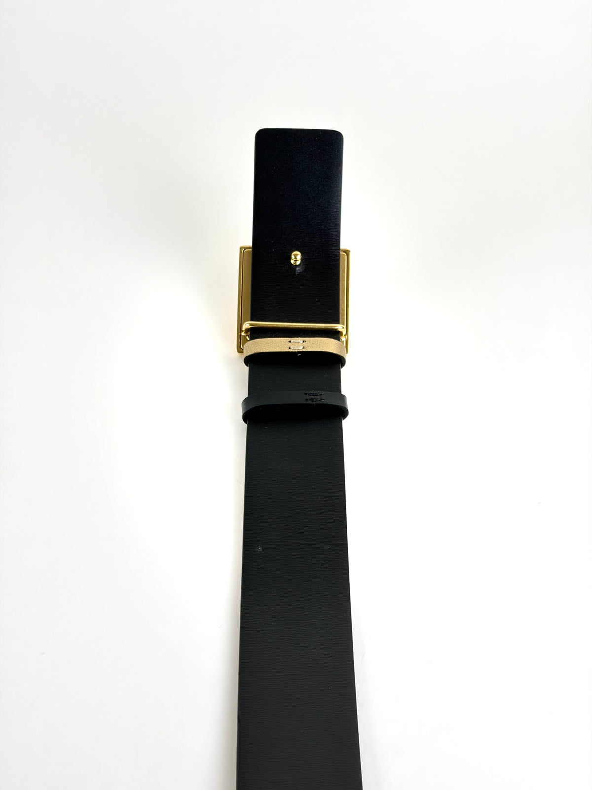 Valentino glossy calfskin one stud reversible belt 40 mm