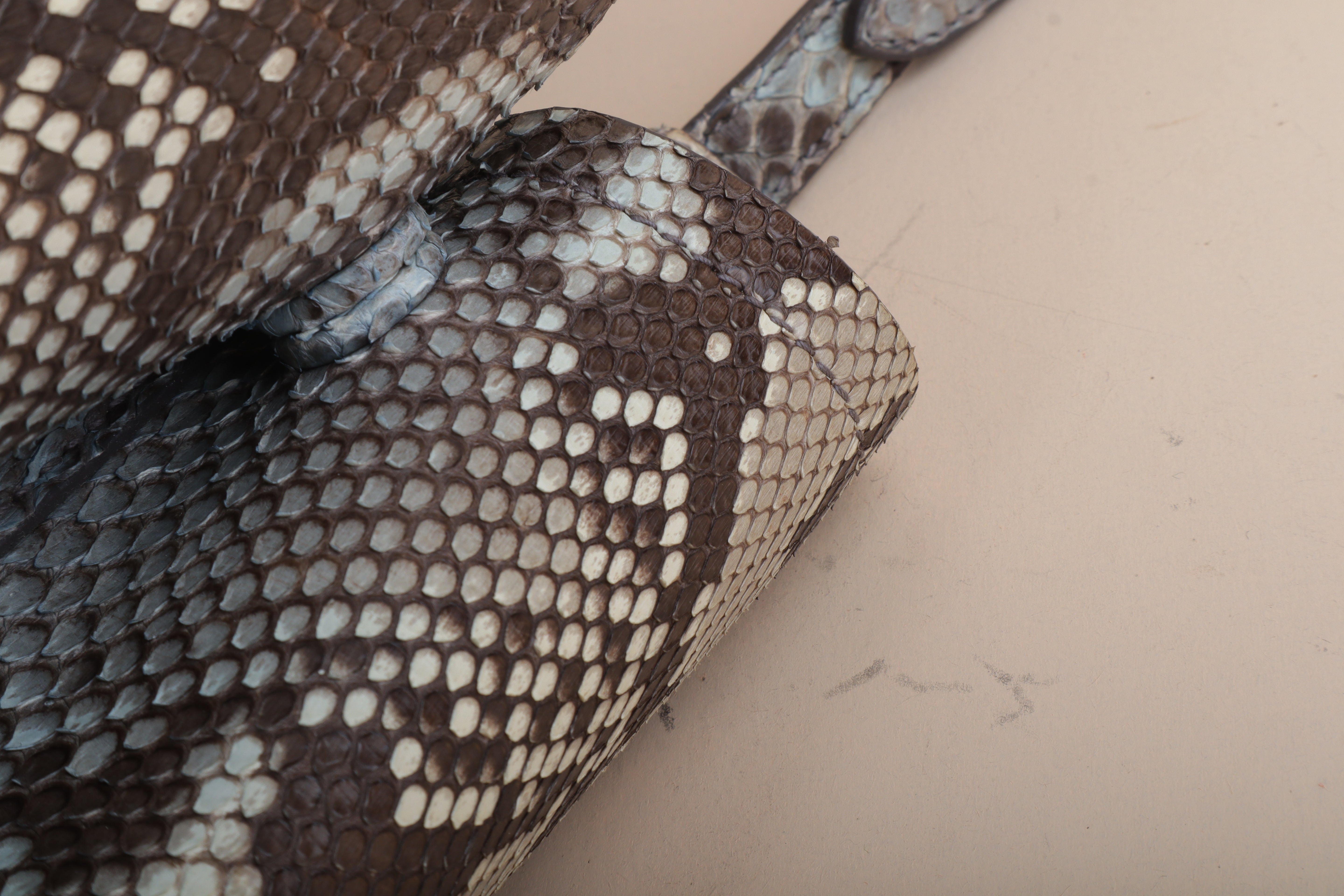Prada large Bicolor Python tote bag