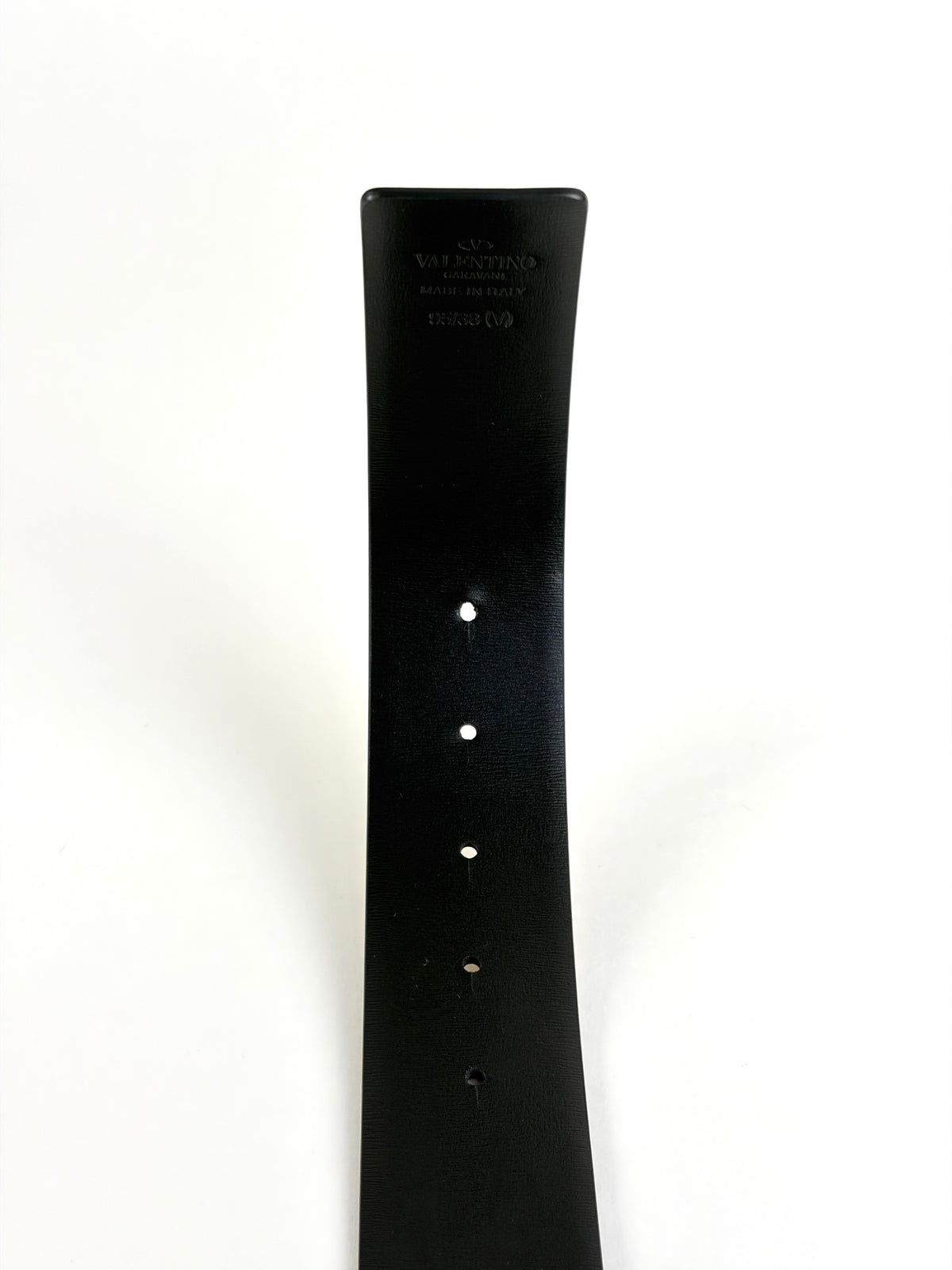 Valentino glossy calfskin one stud reversible belt 40 mm