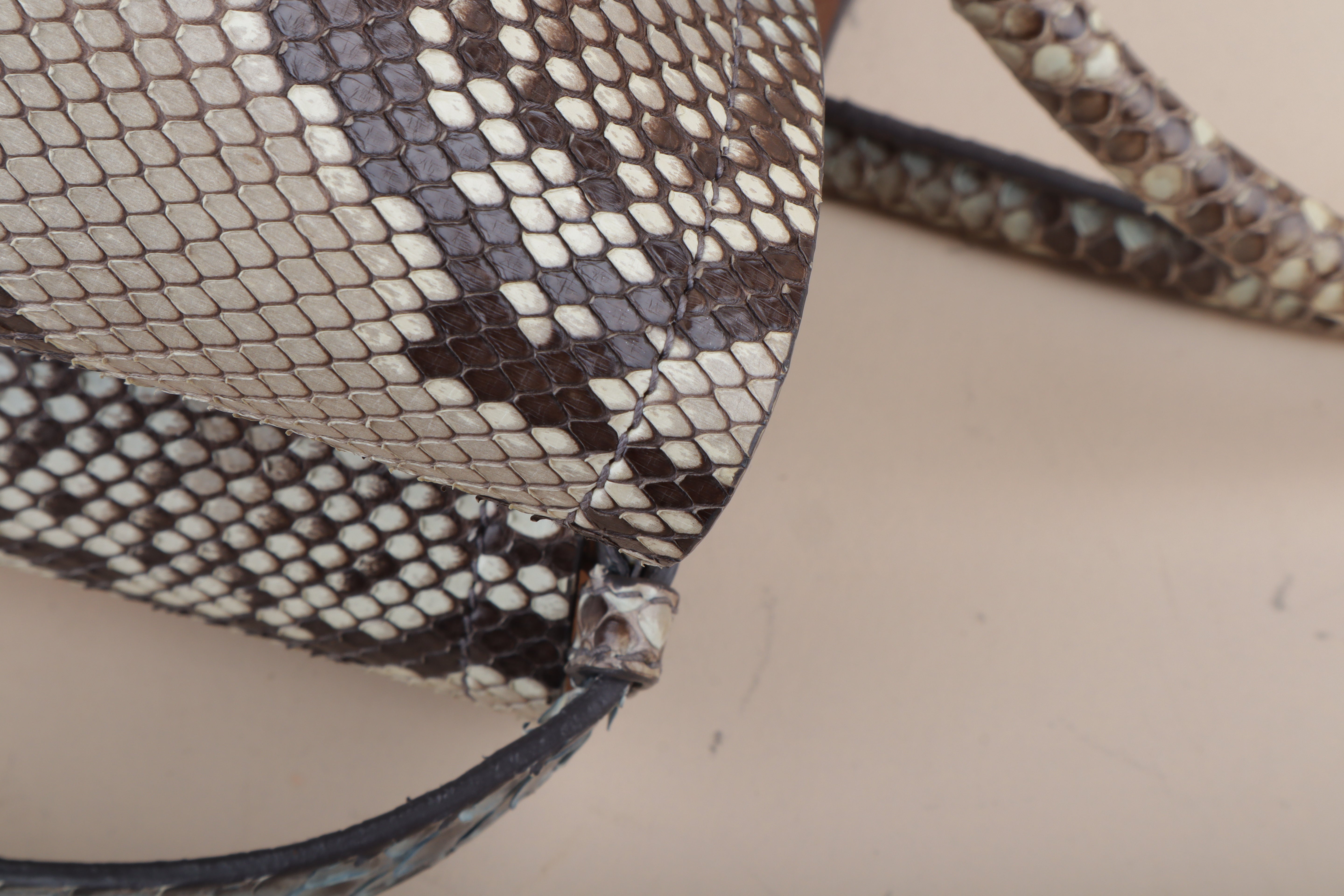 Prada large Bicolor Python tote bag