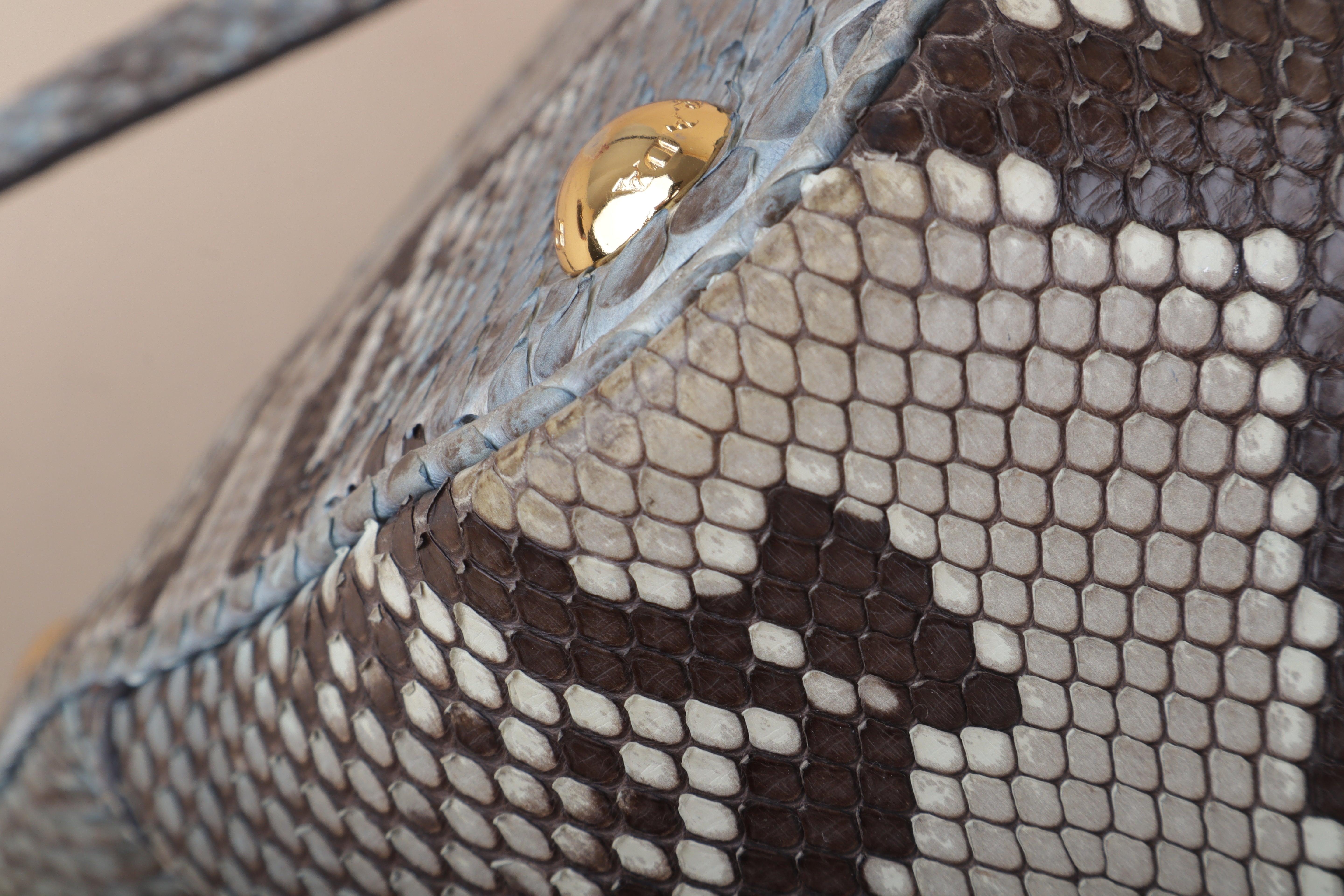 Prada large Bicolor Python tote bag