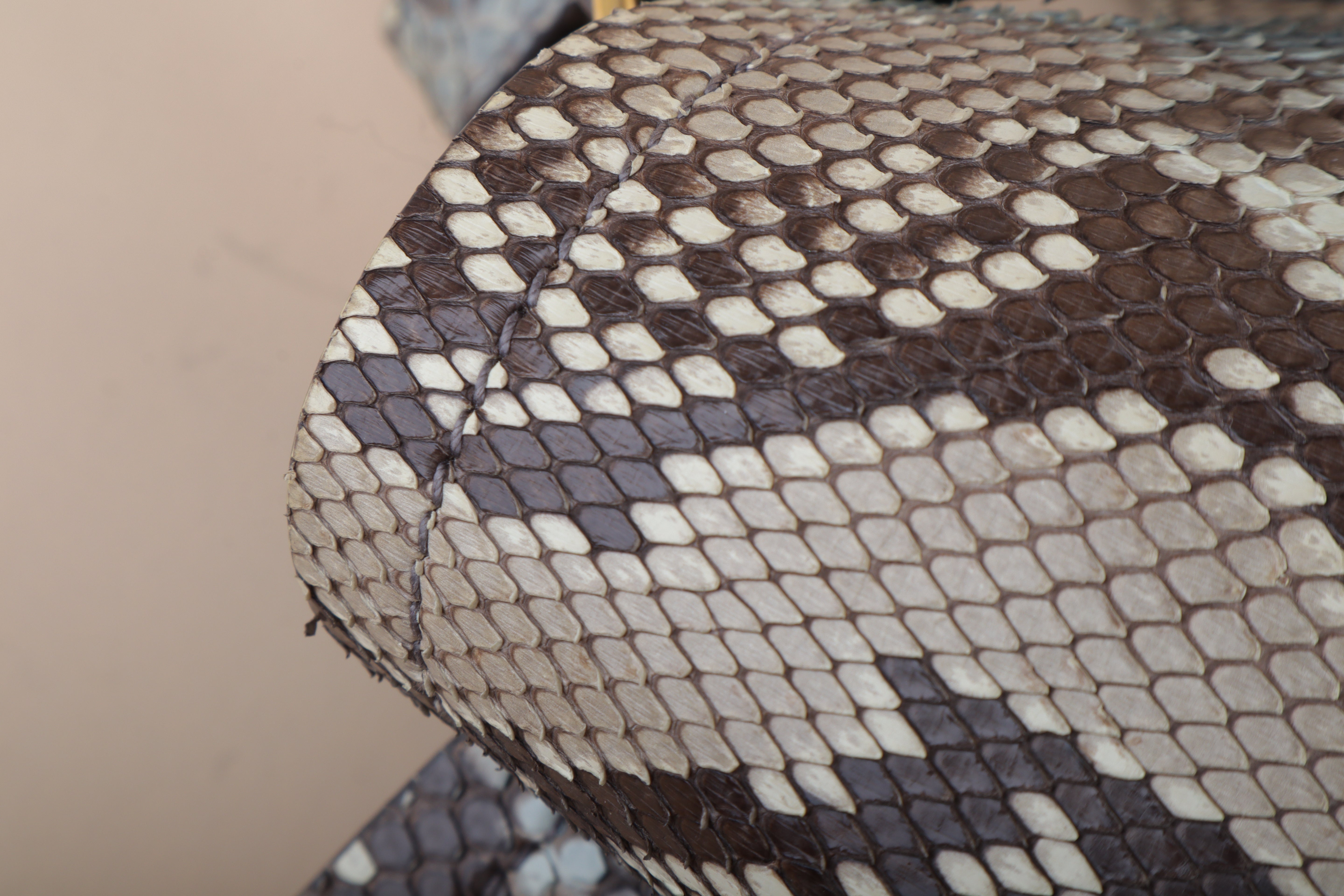Prada large Bicolor Python tote bag