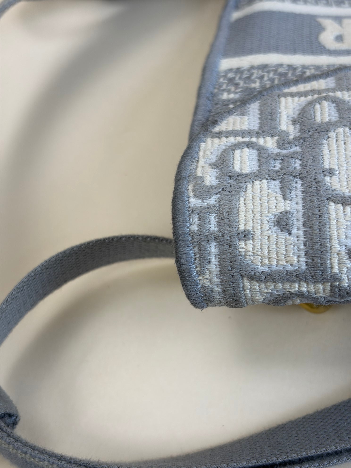 DIOR grey slim saddle pouch
