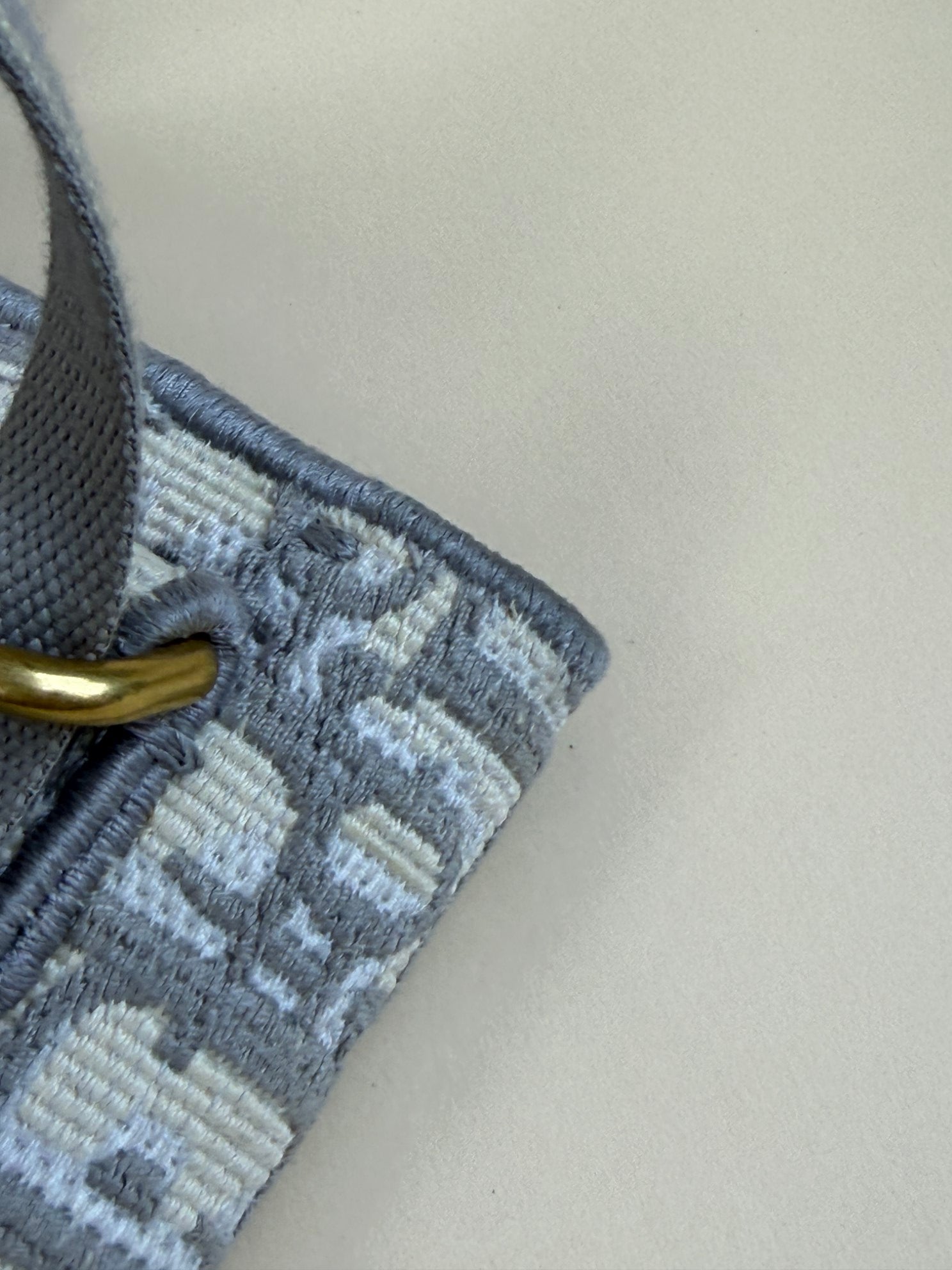 DIOR grey slim saddle pouch