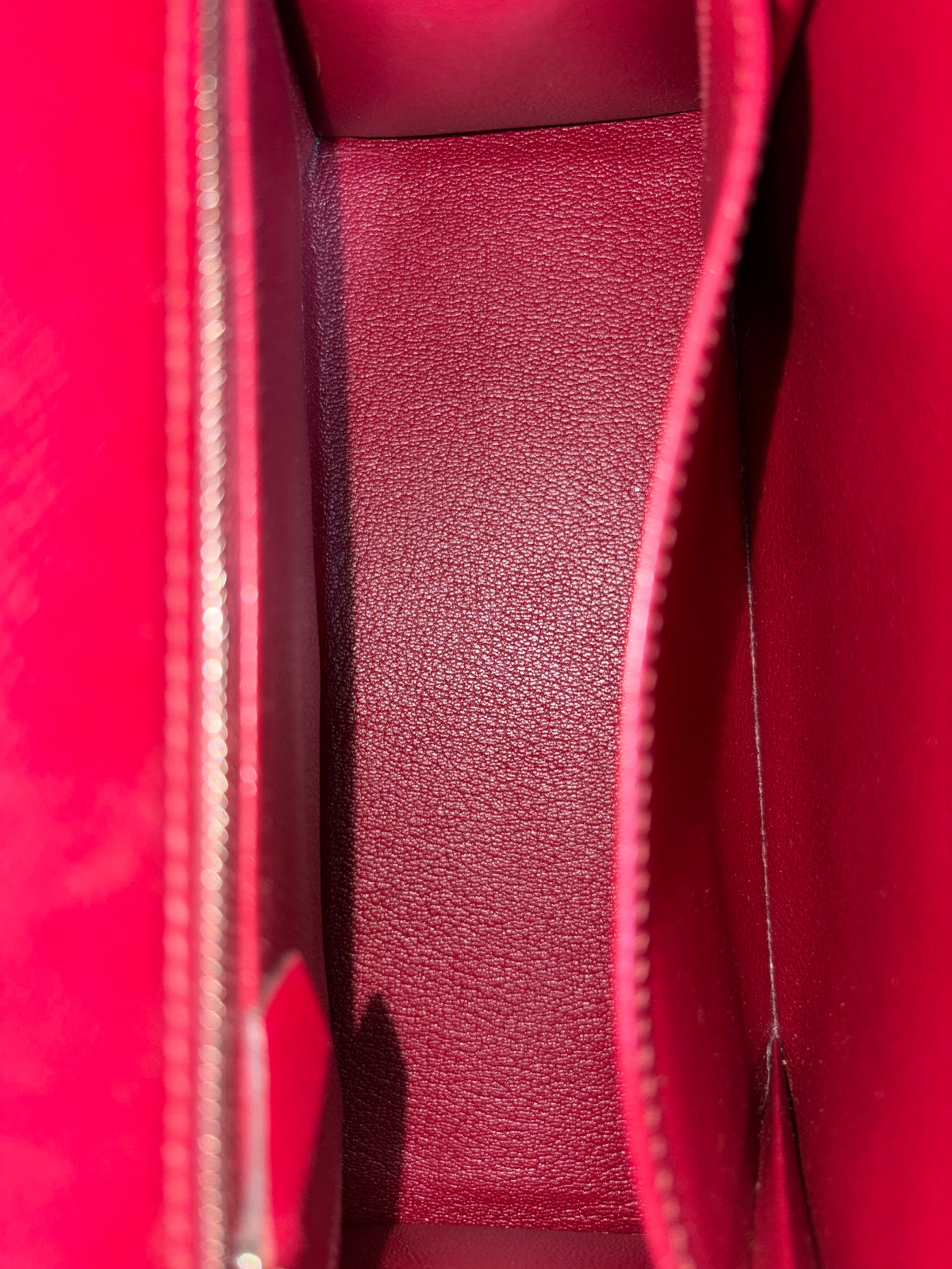 HERMES Kelly Sellier 25 epsom rouge grenat