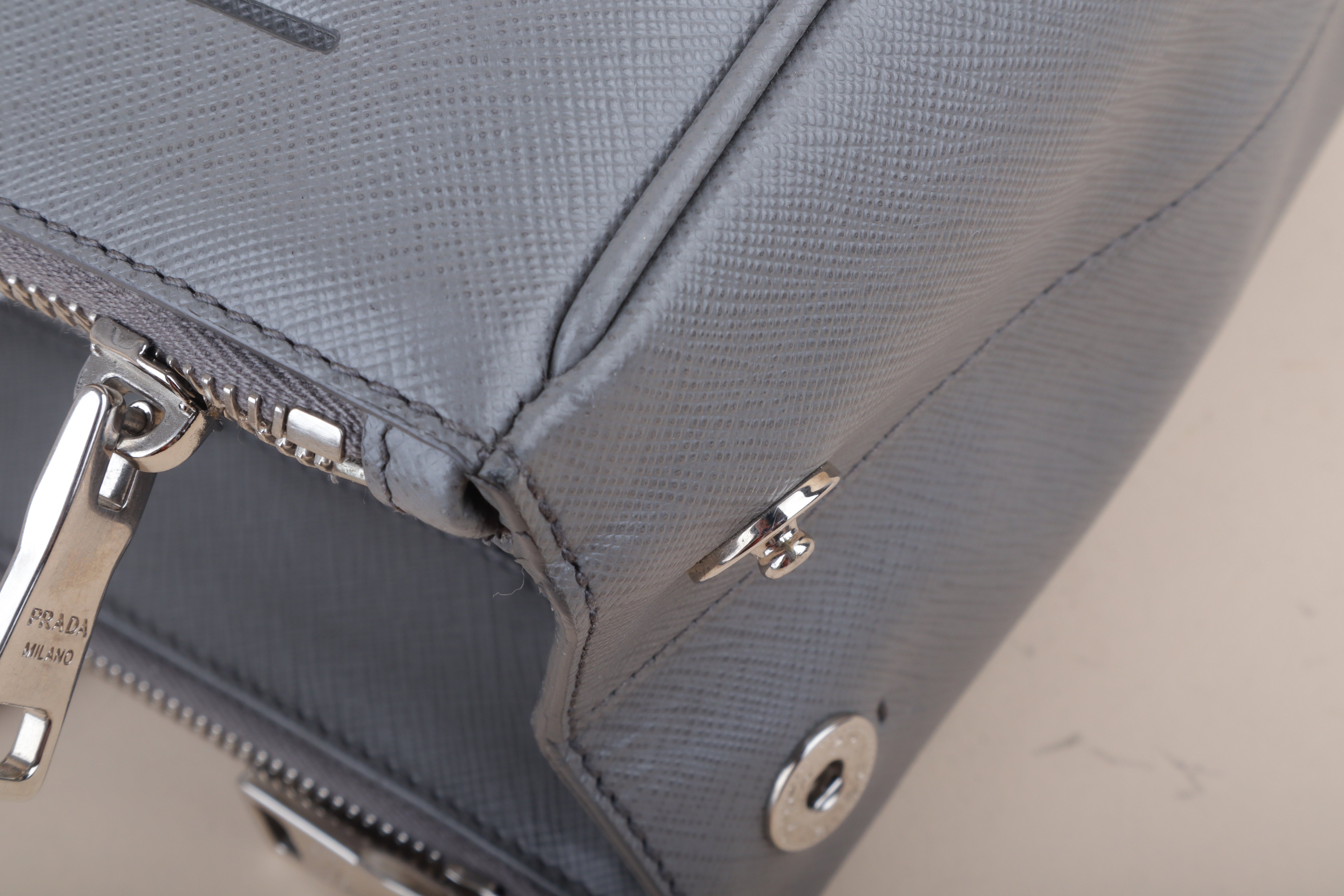 Prada gray Large Tote Bag