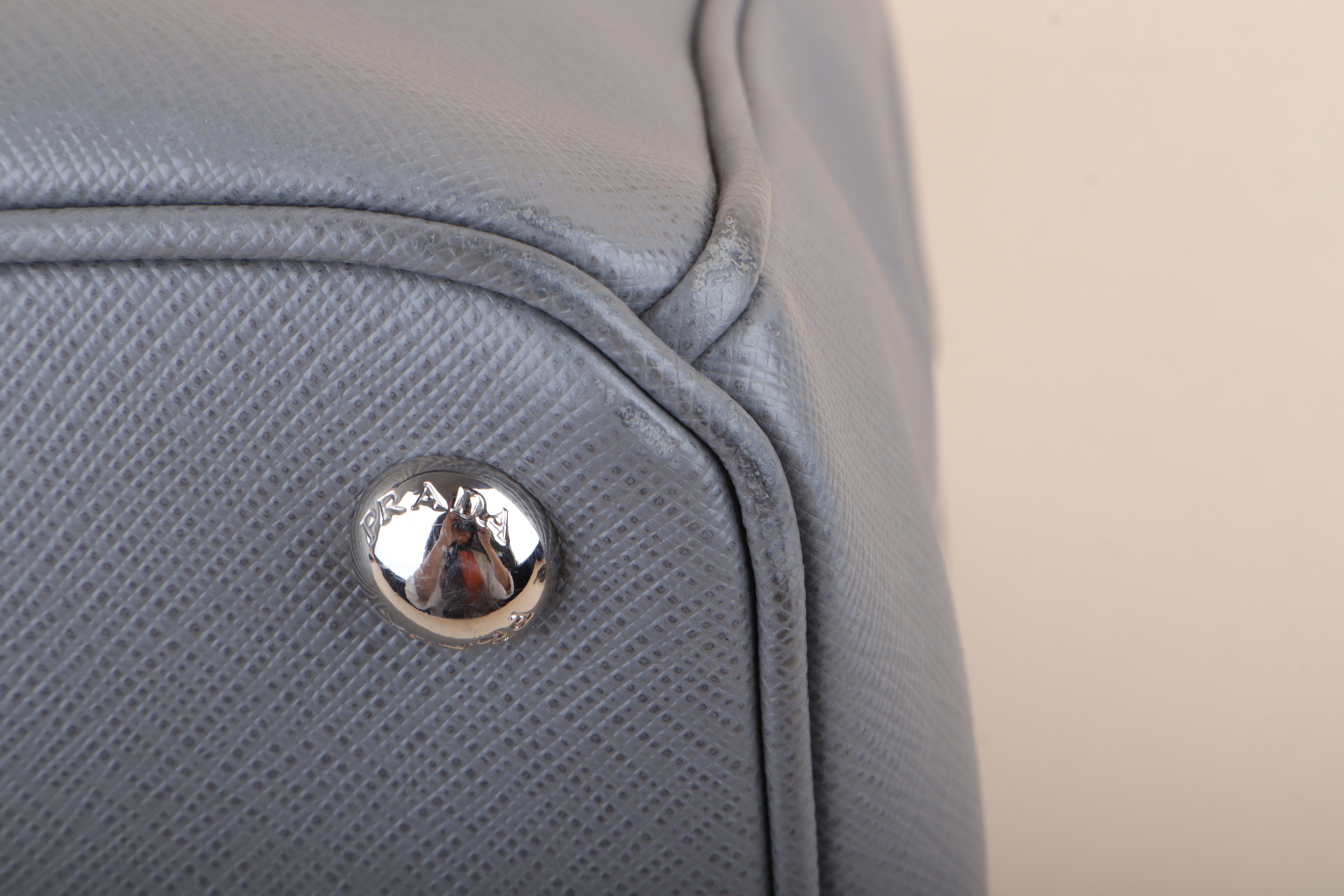 Prada gray Large Tote Bag