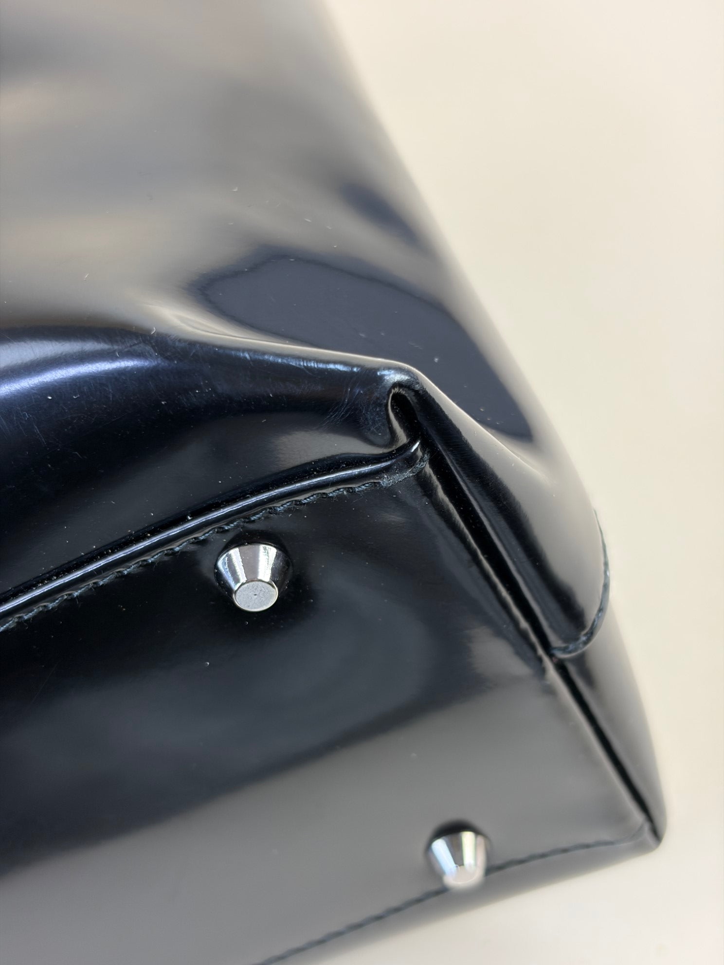 Christian Dior Black Vintage Lady Dior large Bag with Transparent Handle