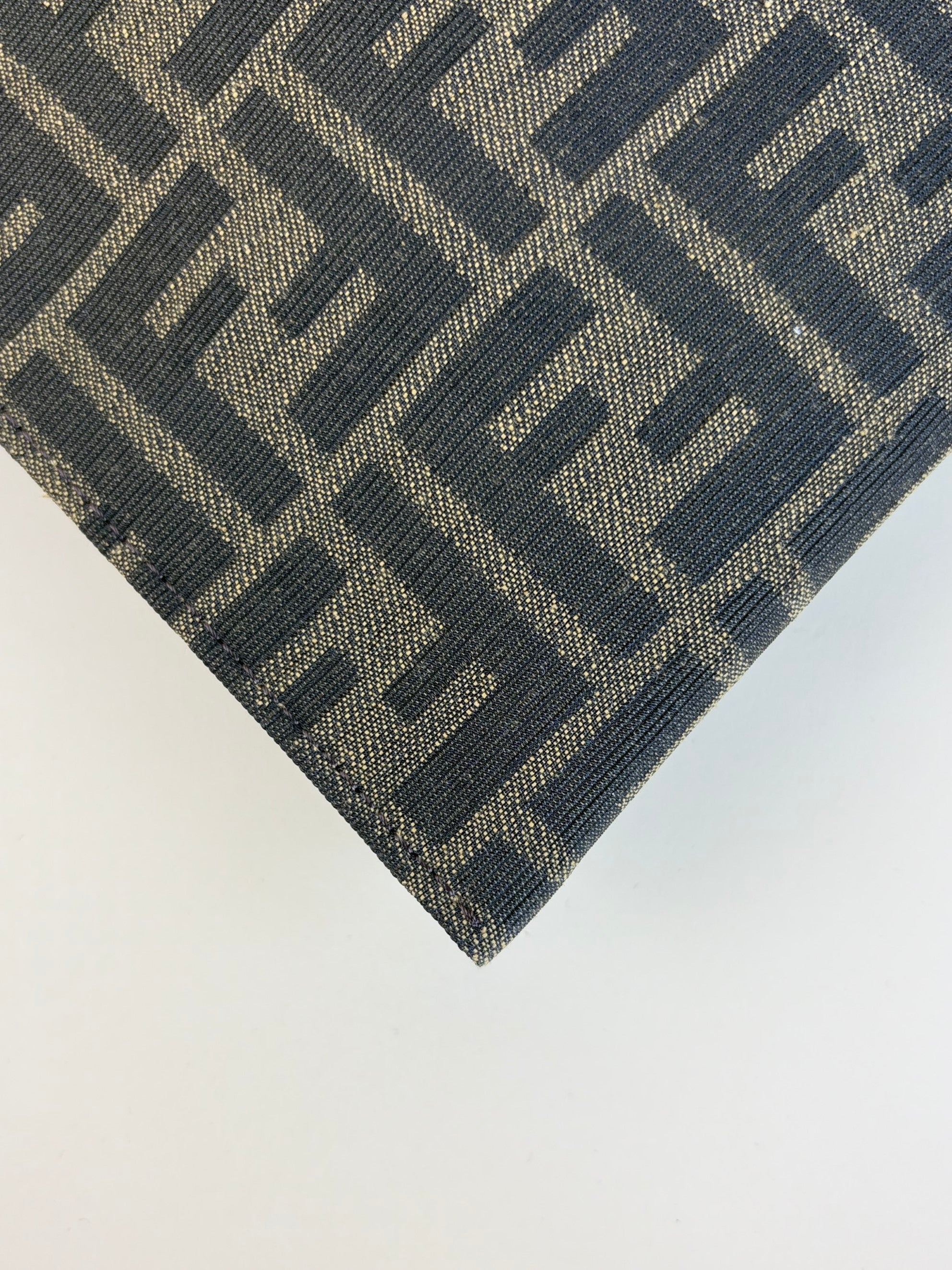 Fendi Brown FF Jacquard Fabric Large Flat Pouch