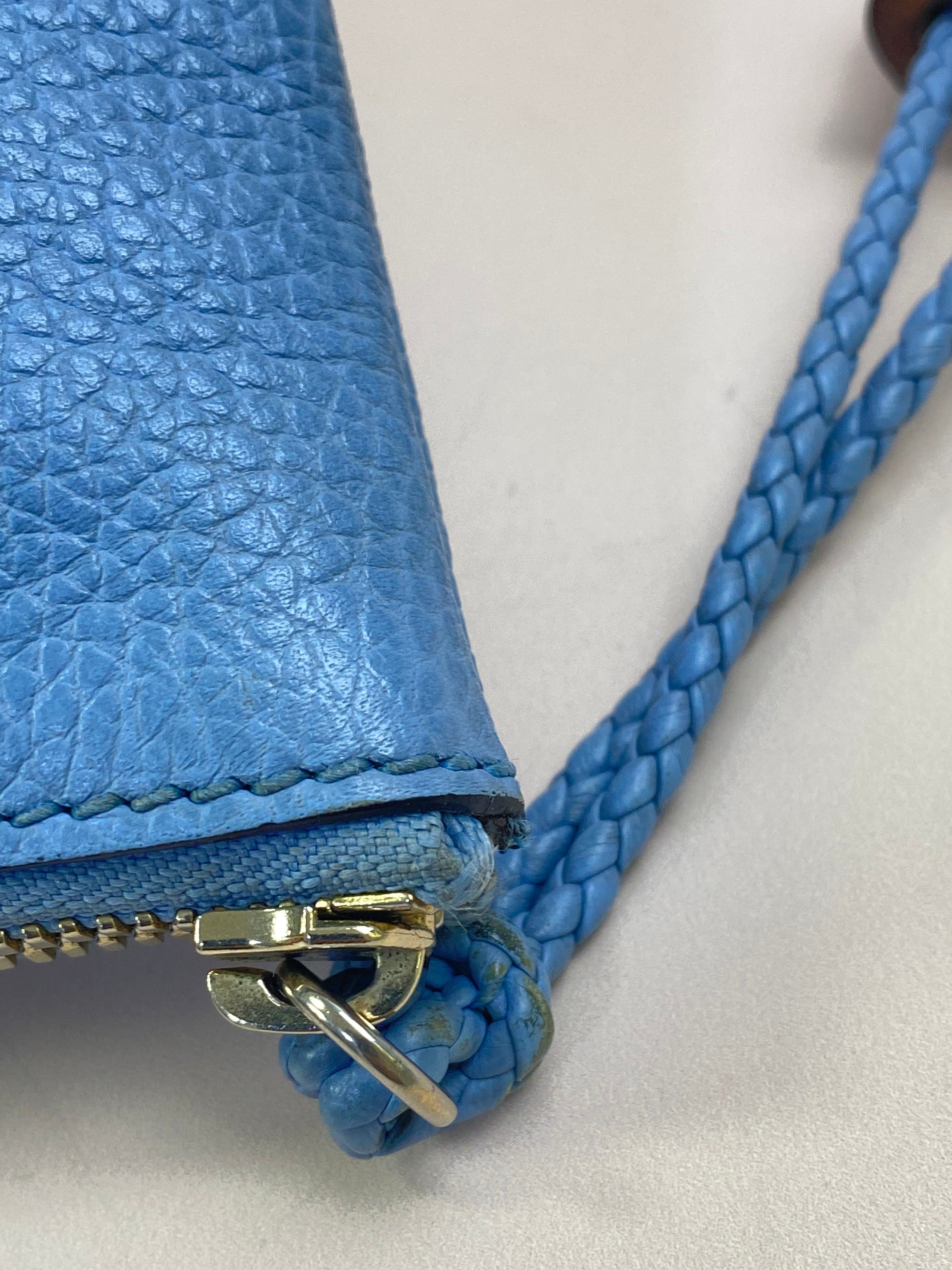 Gucci Blue Bamboo Clutch