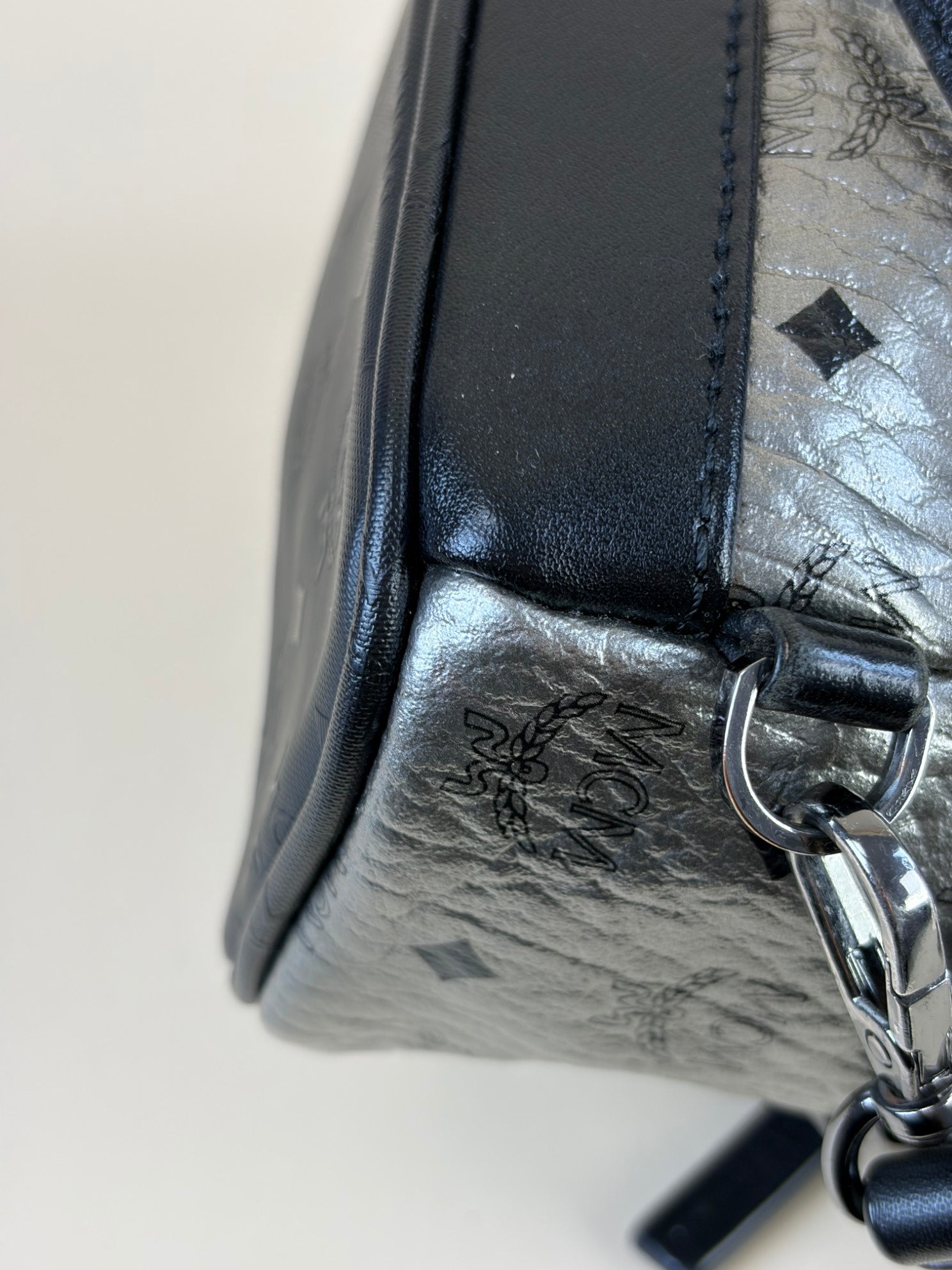 MCM Bicolor Bebe-Boo SIDE Side Studs X-Mini Monogram Backpack