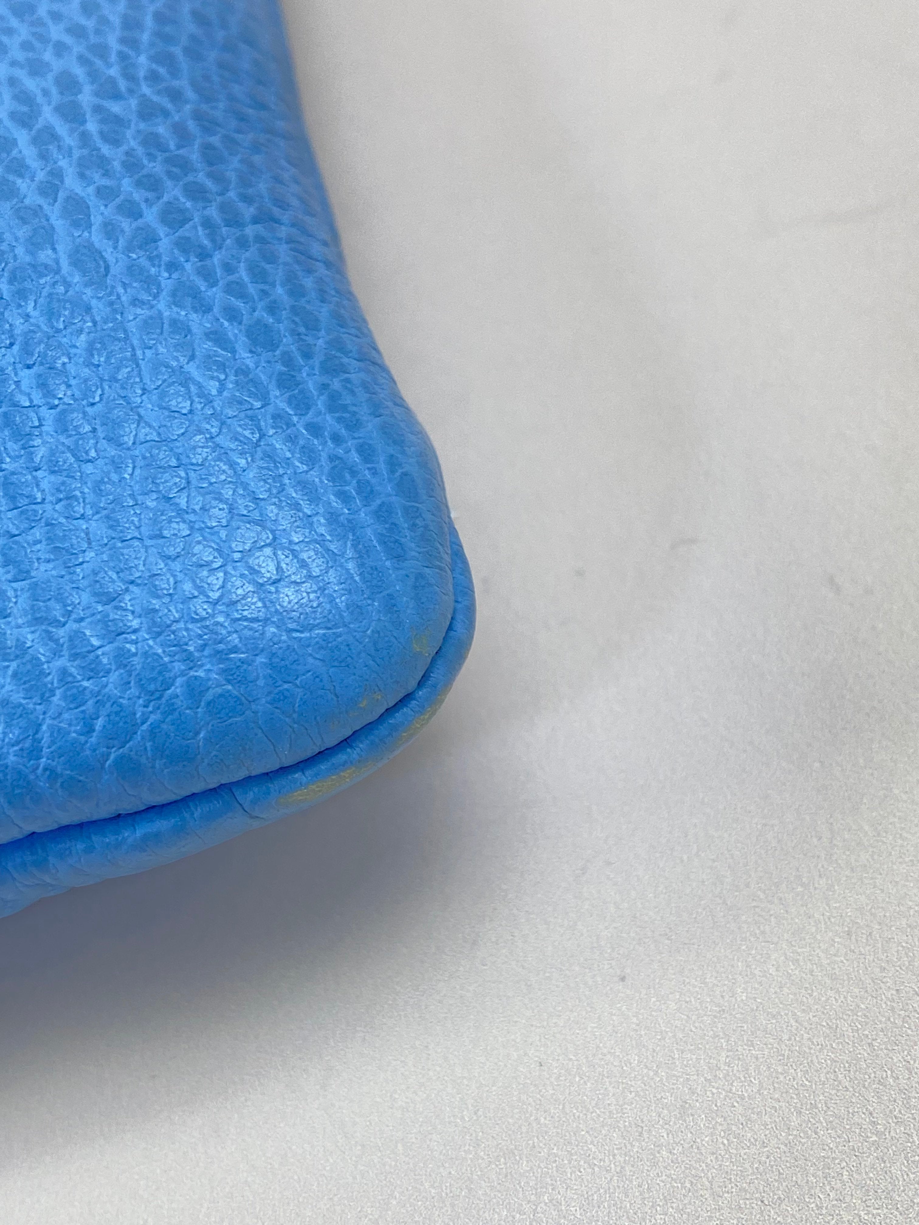Gucci Blue Bamboo Clutch