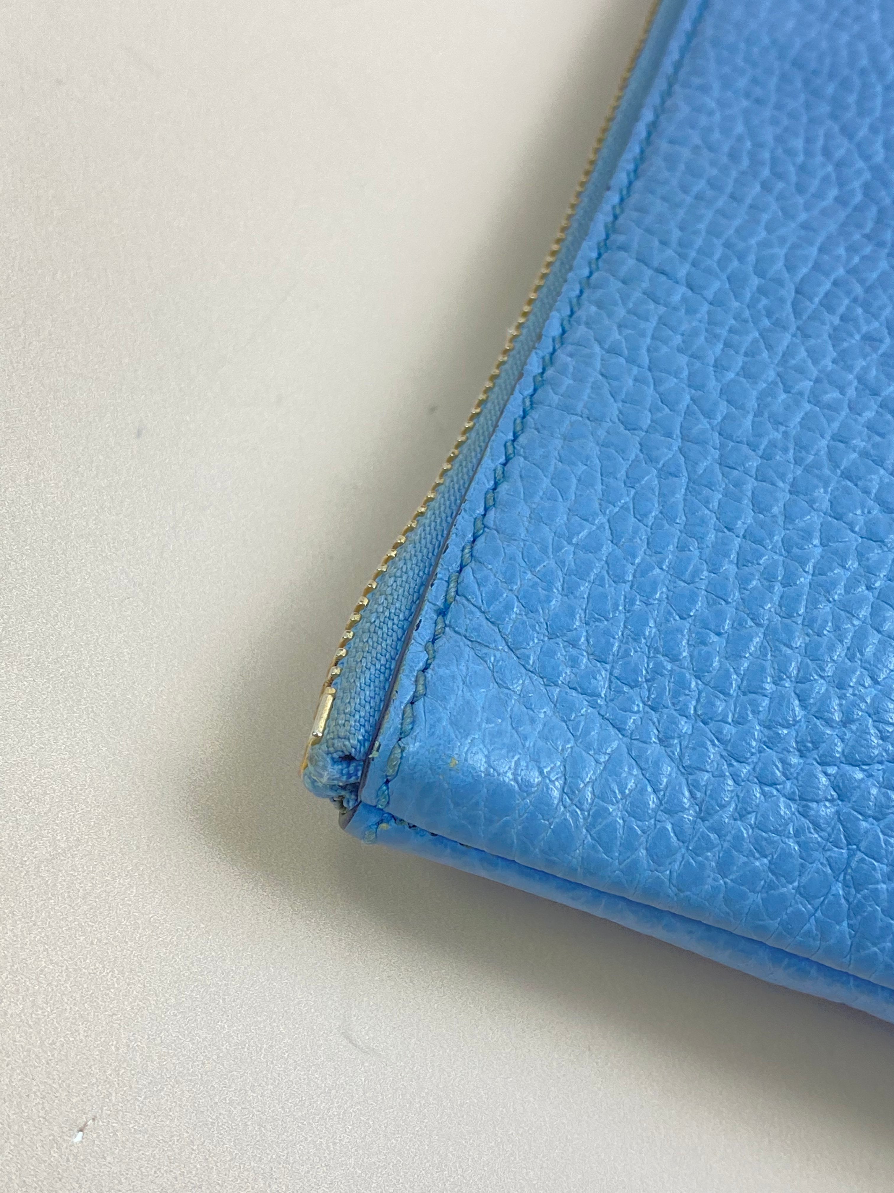 Gucci Blue Bamboo Clutch