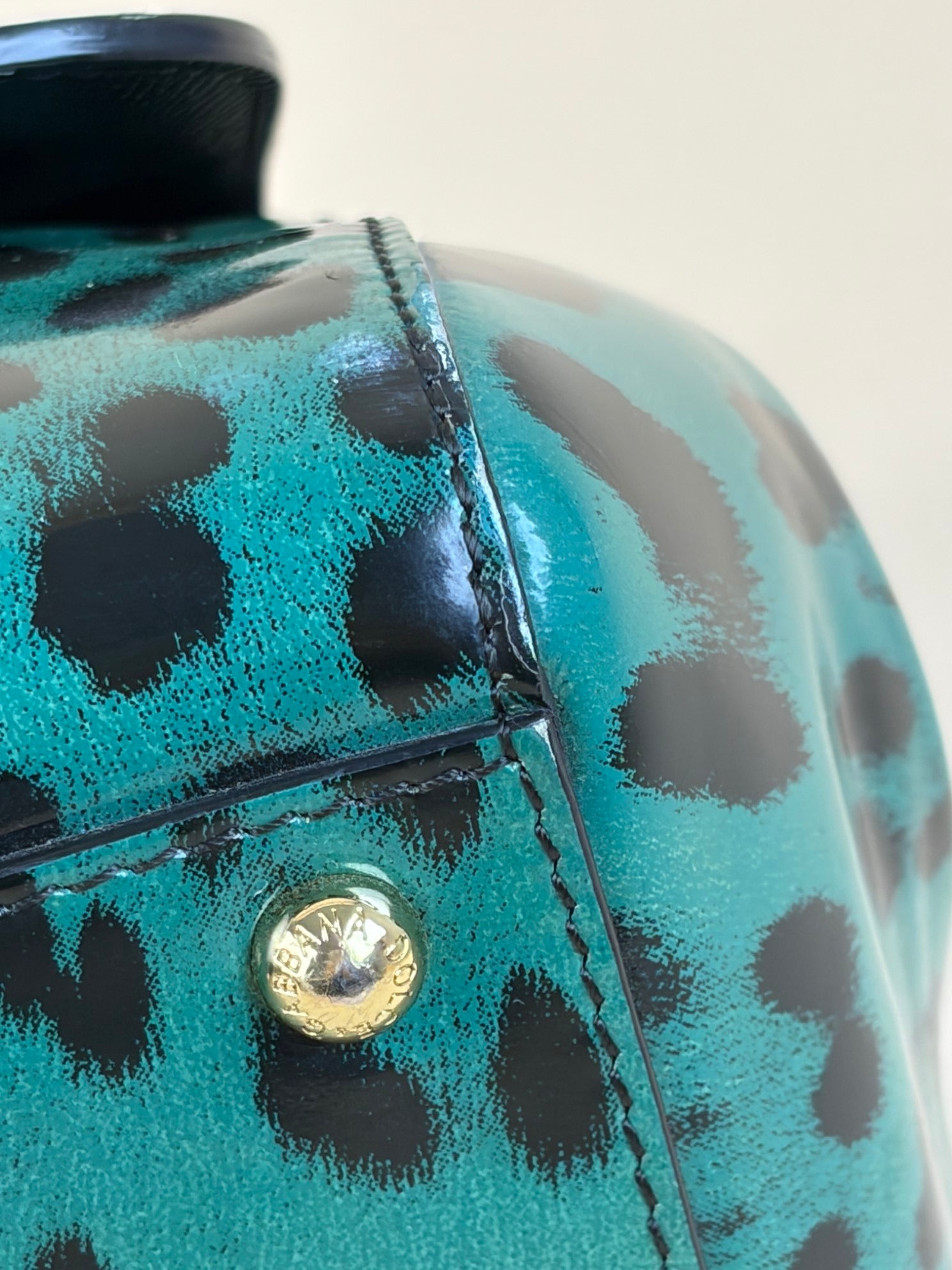 Dolce & Gabbana large green leopard Sicily handbag