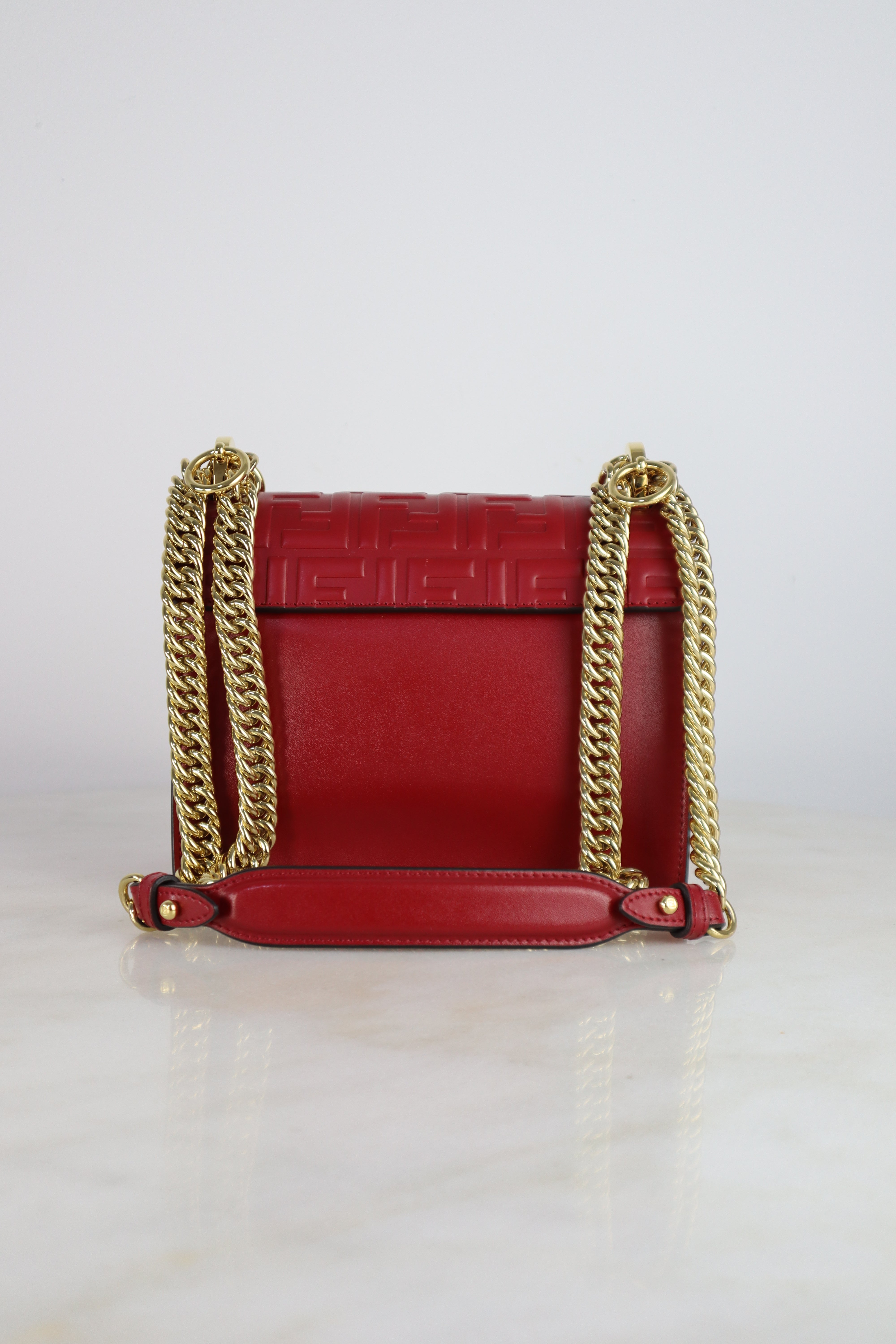 Fendi Red I Kan Small Chain Shoulder Bag
