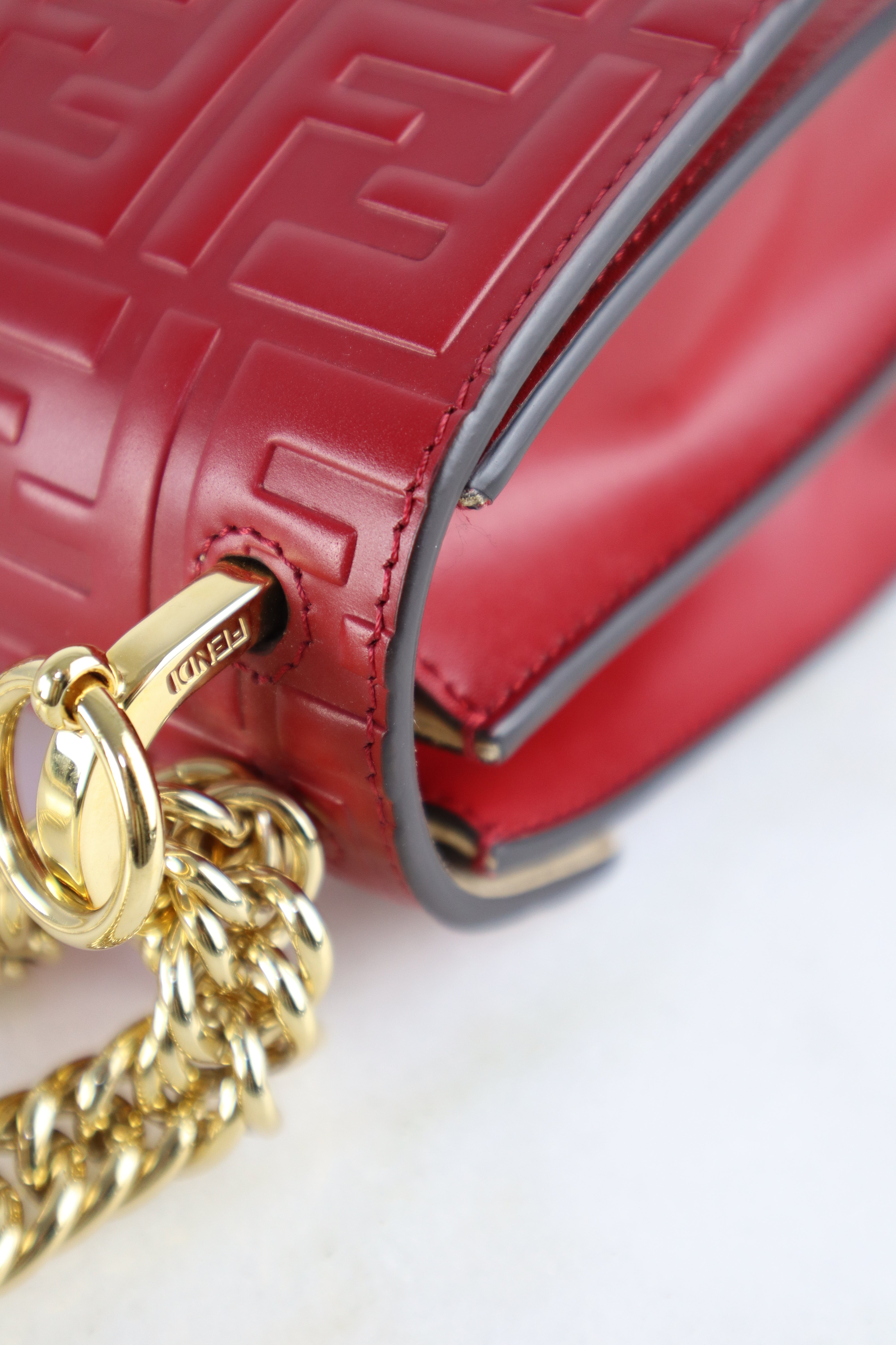 Fendi Red I Kan Small Chain Shoulder Bag