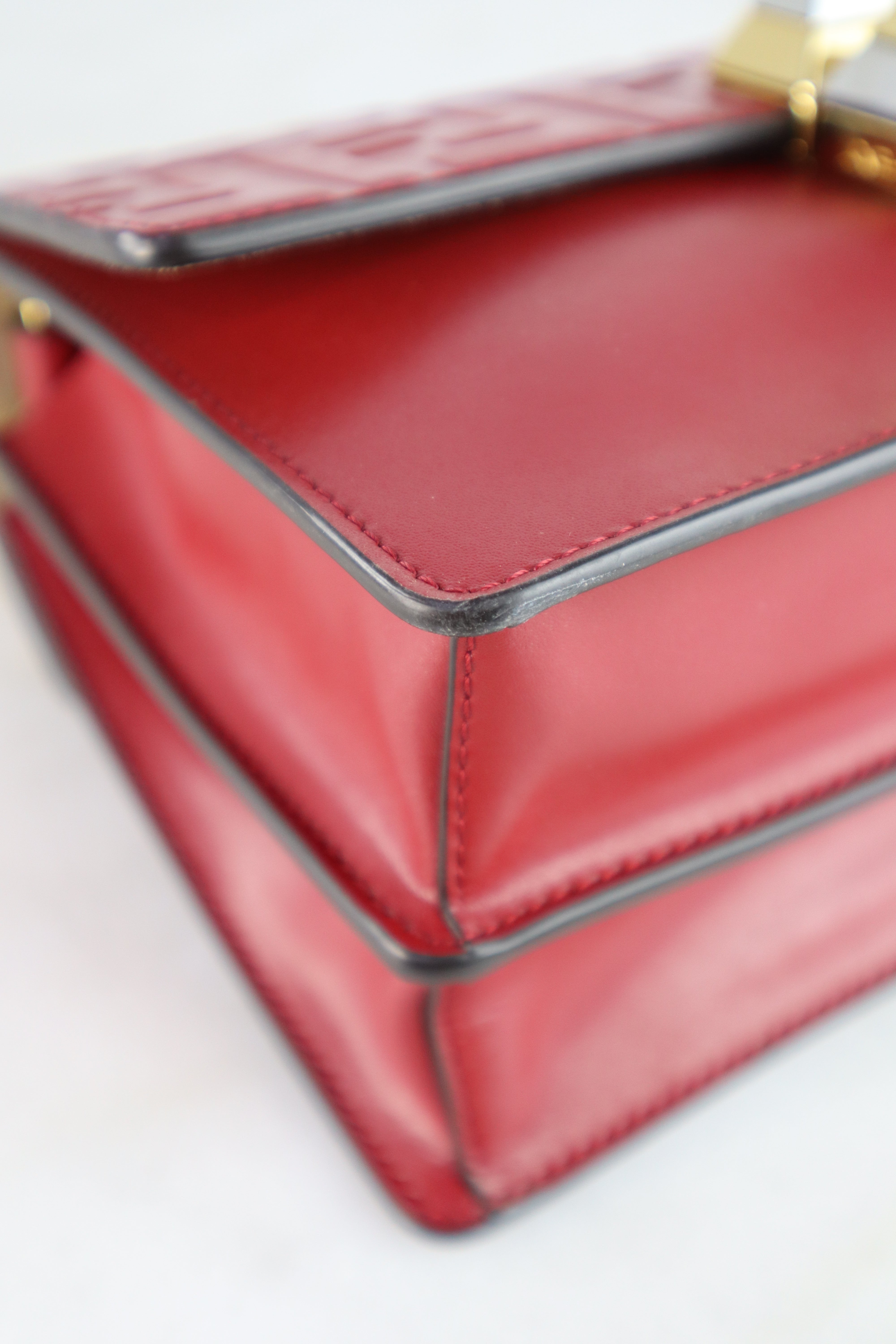 Fendi Red I Kan Small Chain Shoulder Bag