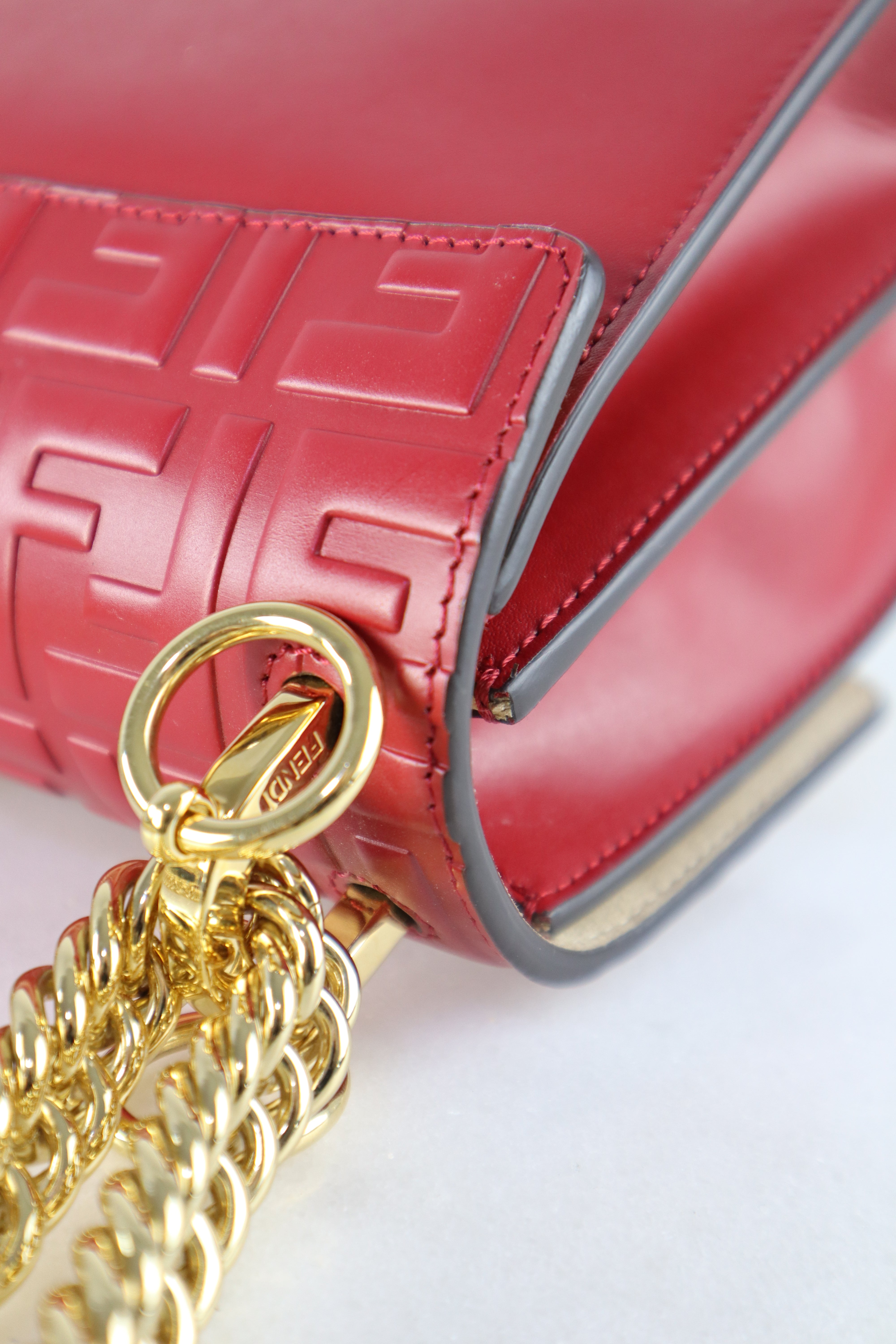 Fendi Red I Kan Small Chain Shoulder Bag