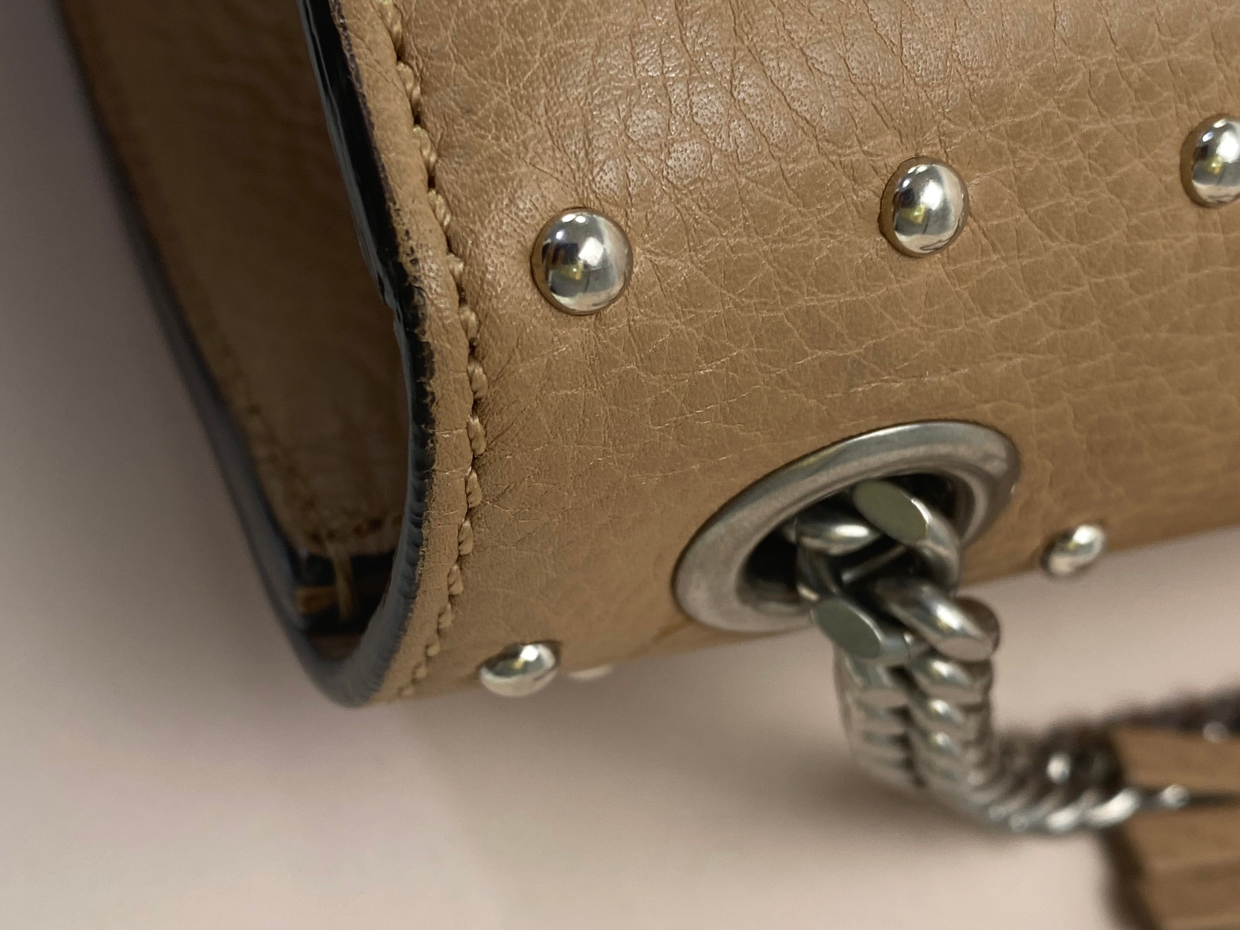 Gucci Beige Bamboo Flap Shoulder Bag