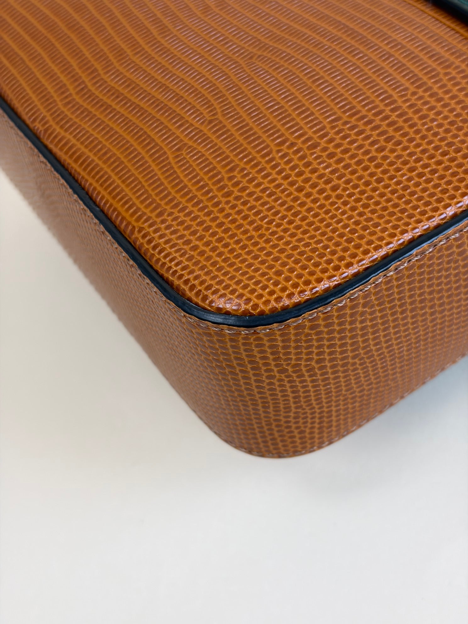 Chloe Bicolor Embossed Mini C Shoulder Bag