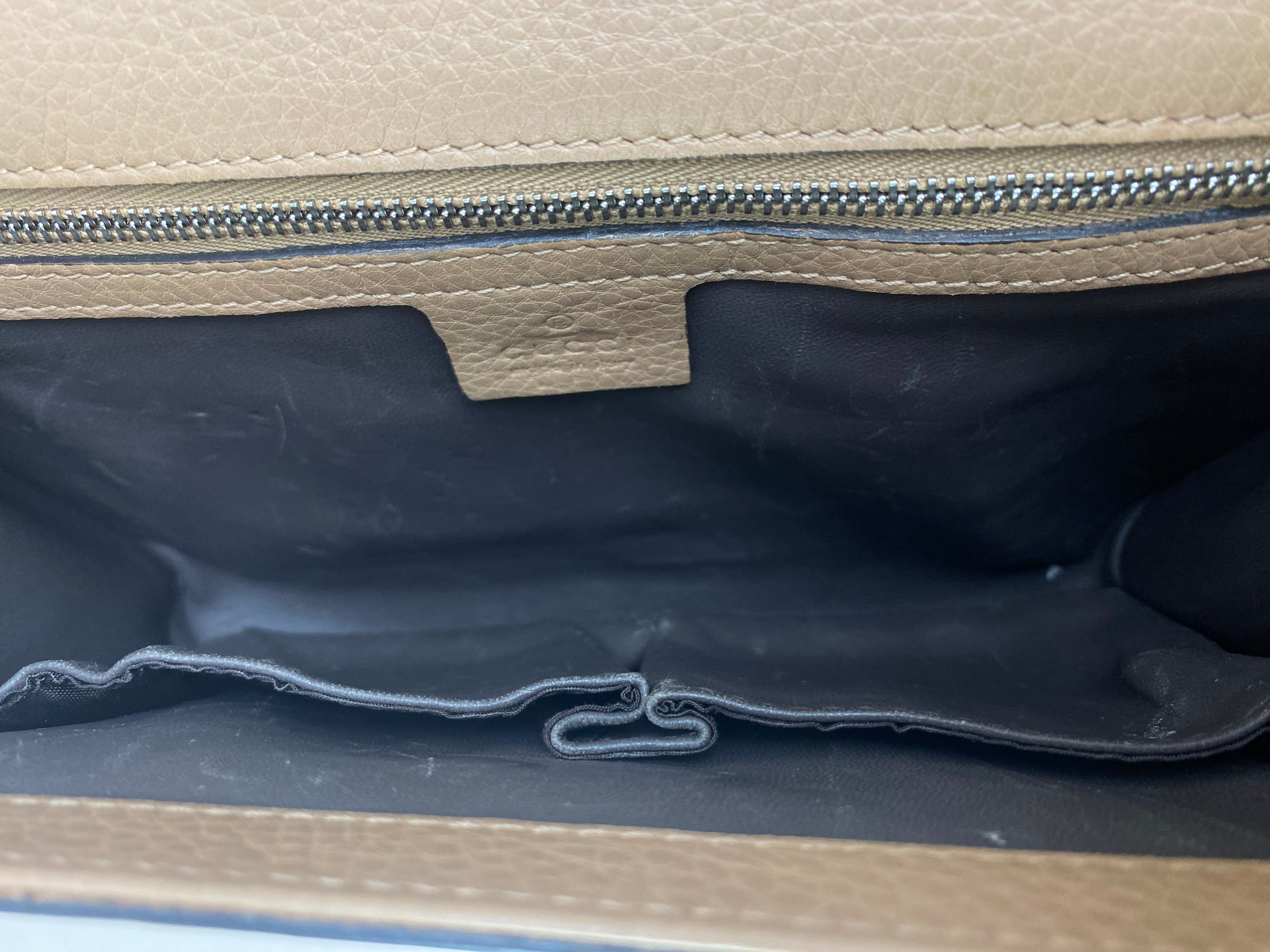 Gucci Beige Bamboo Flap Shoulder Bag