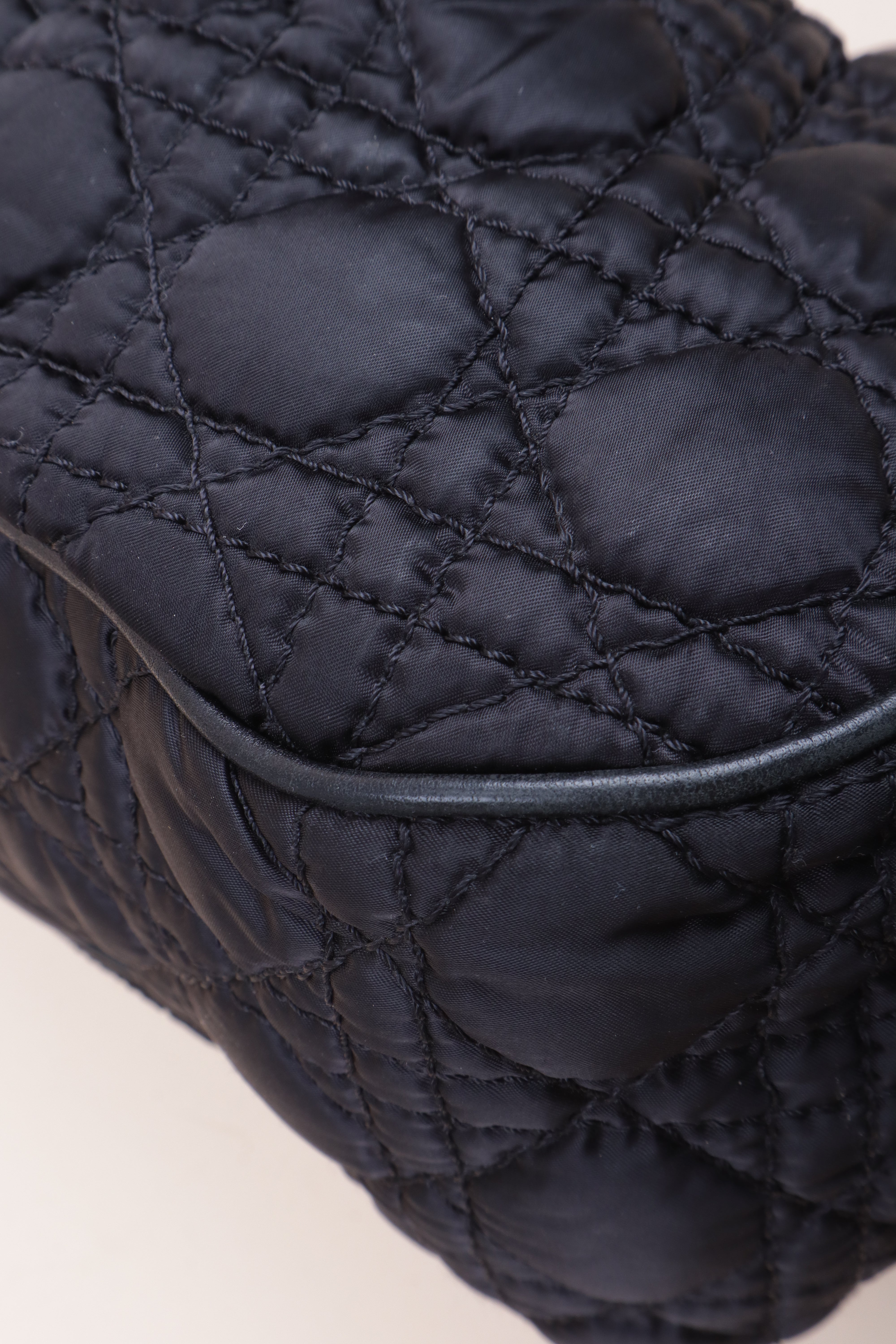 Christian Dior Balck Satin Charming Doctors Tote Bag