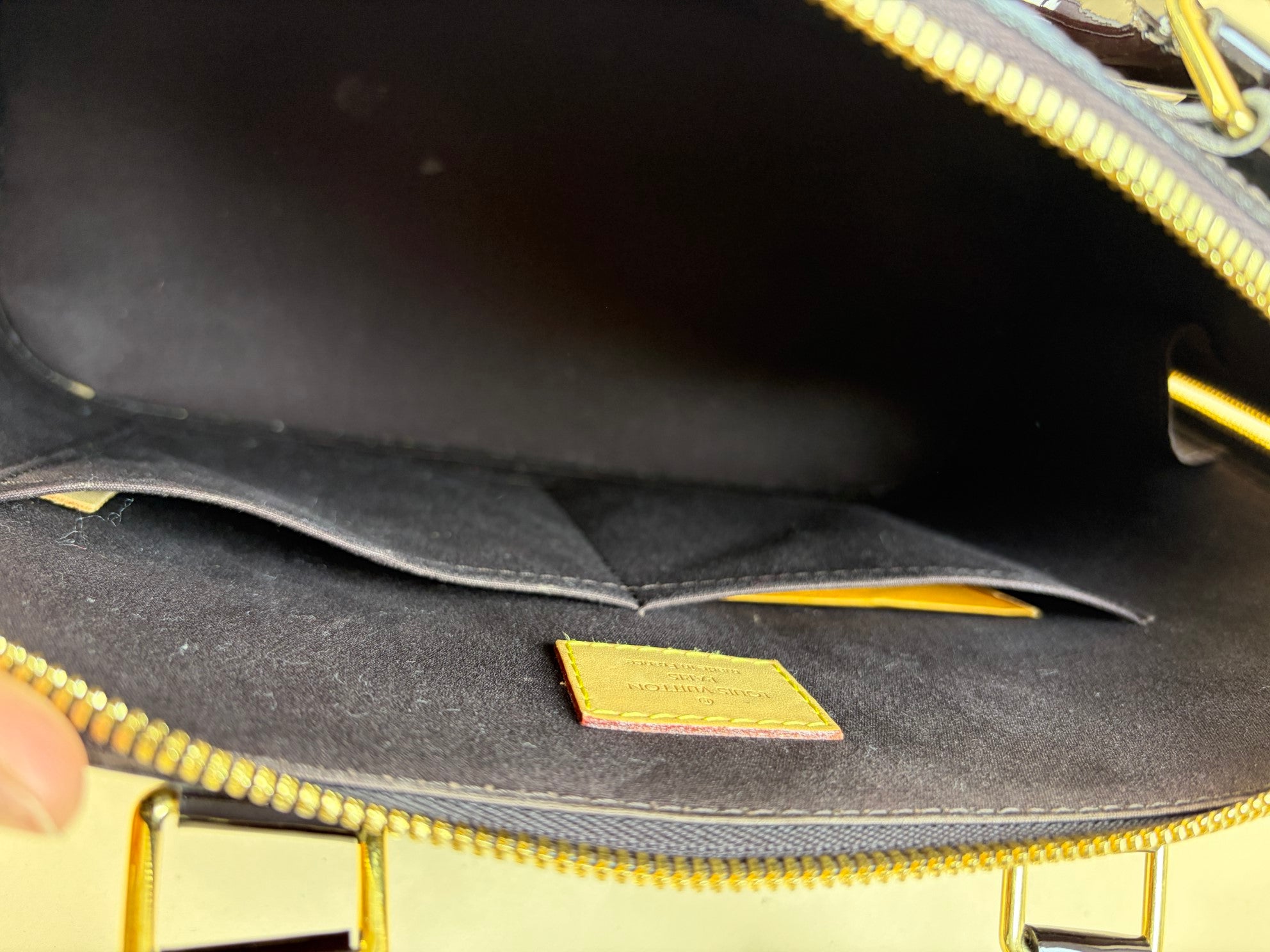 Louis Vuitton Amarante burgundy Monogram Vernis Alma PM Bag