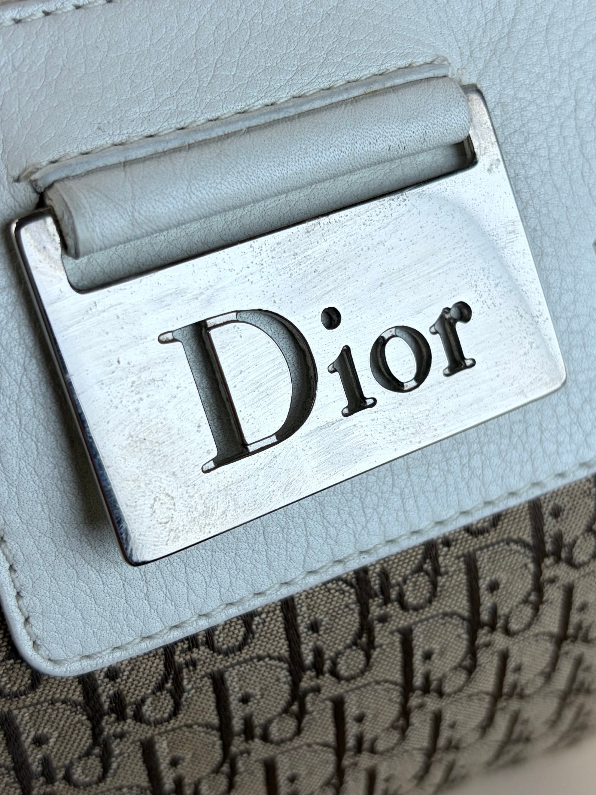 Christian Dior Bicolor Diorissimo Bowler Bag