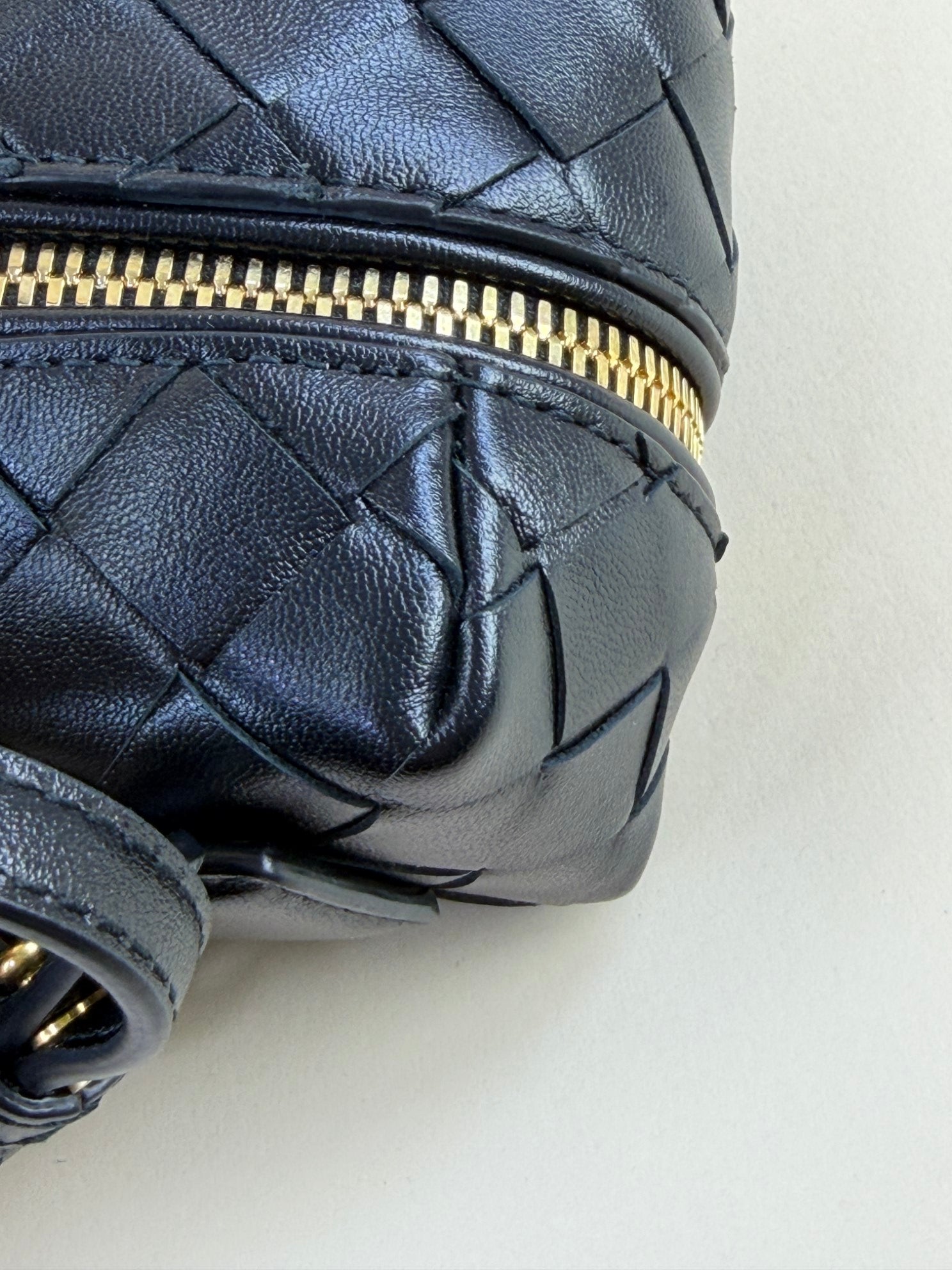 Bottega Veneta Black Intrecciato Bang Bang Vanity Crossbody Bag