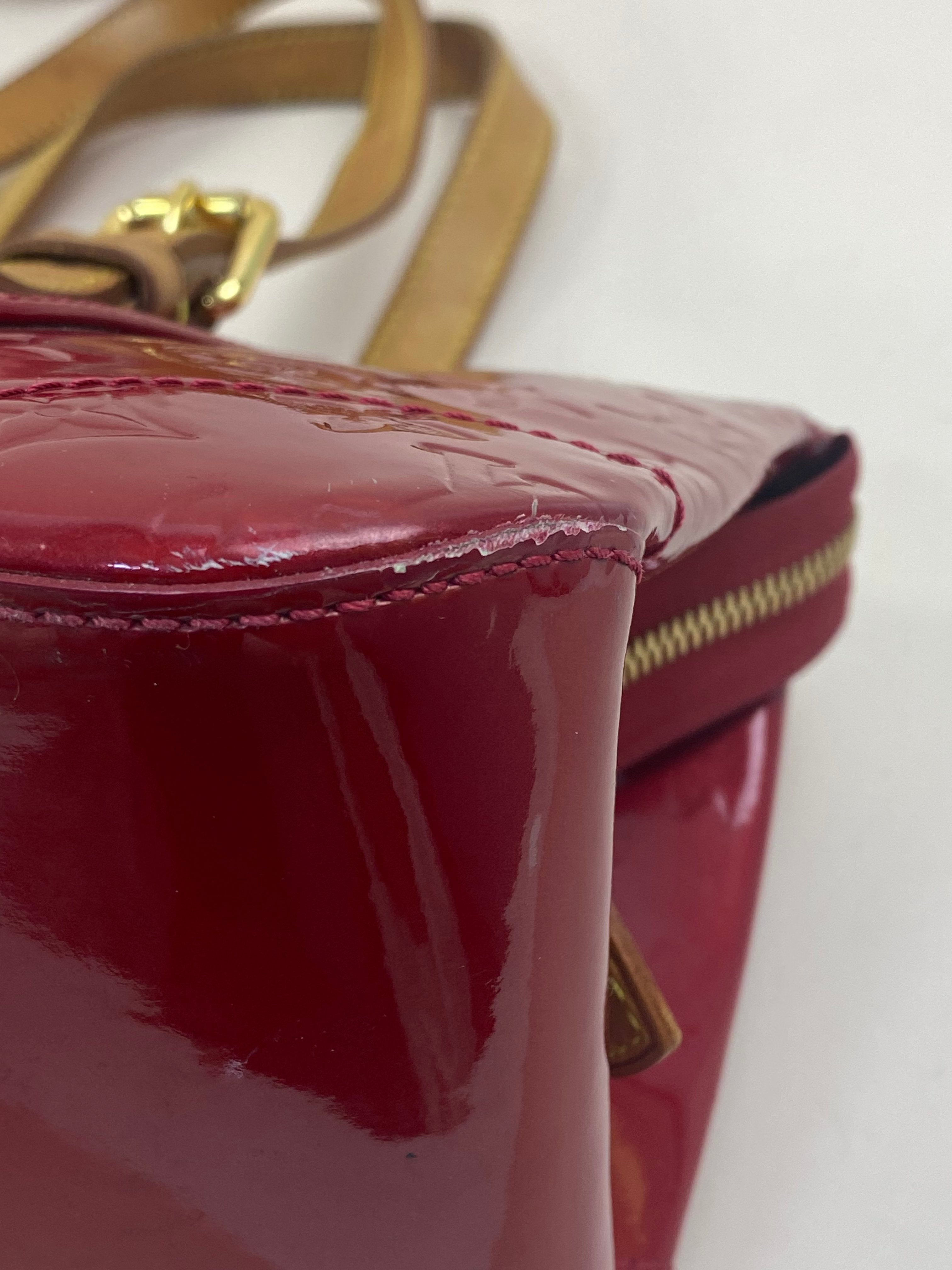 Louis Vuitton Red Monogram Vernis Preloved Bag