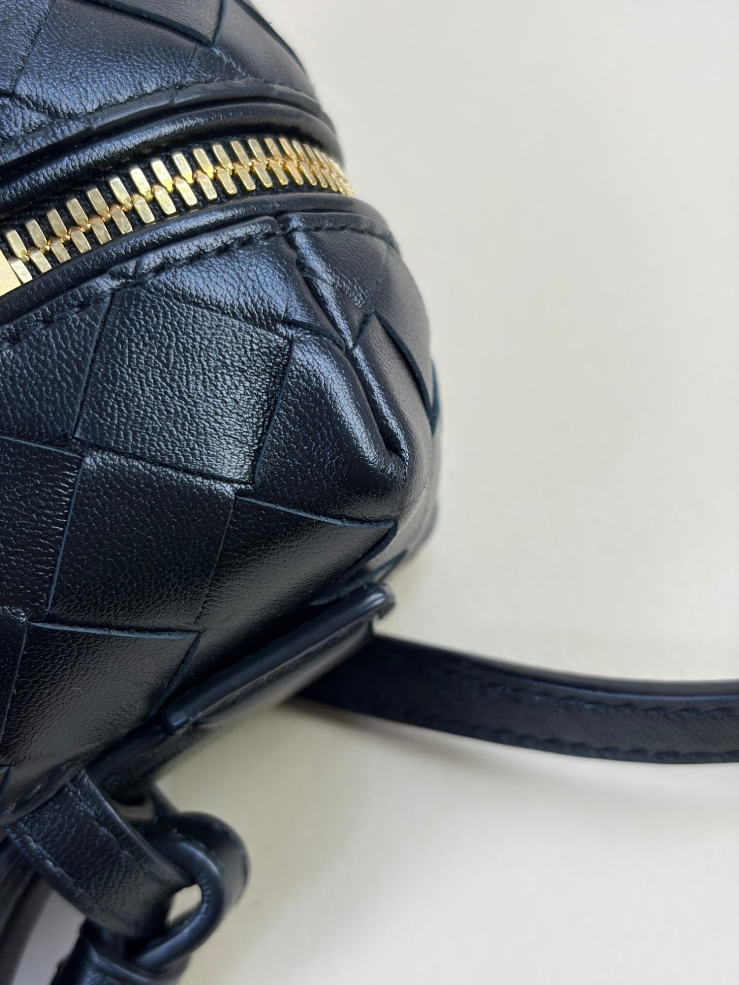 Bottega Veneta Black Intrecciato Bang Bang Vanity Crossbody Bag