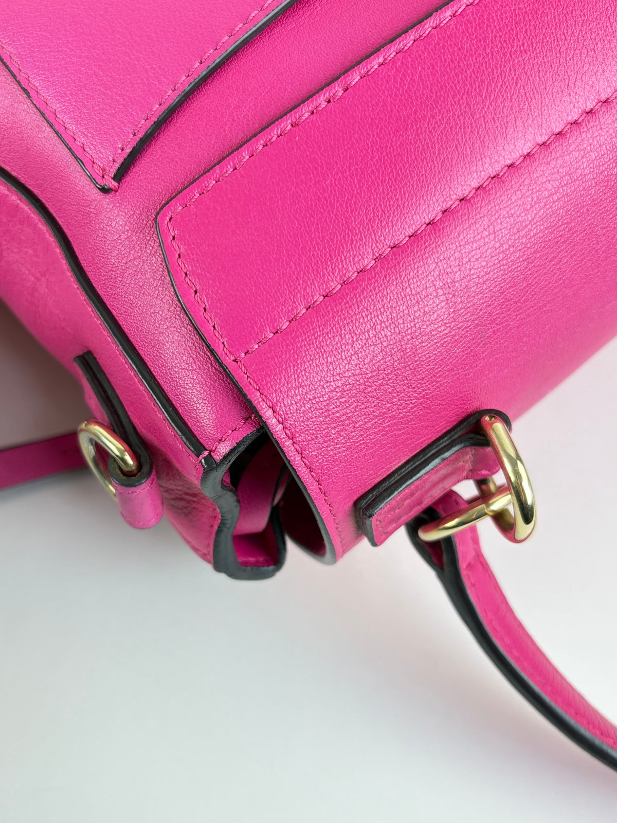Chloe fushia leather small Faye
