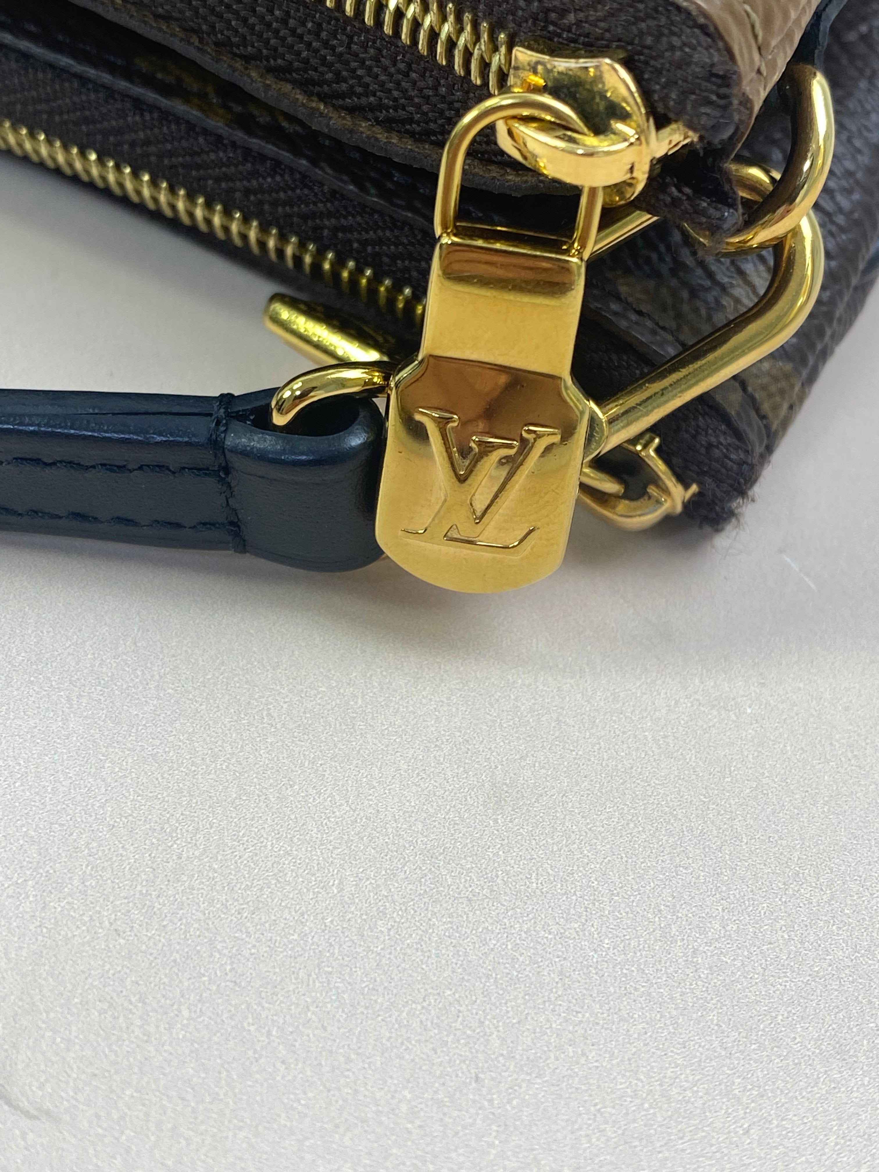 Louis Vuitton Monogram Reverse Double Zip Crossbody Pochette