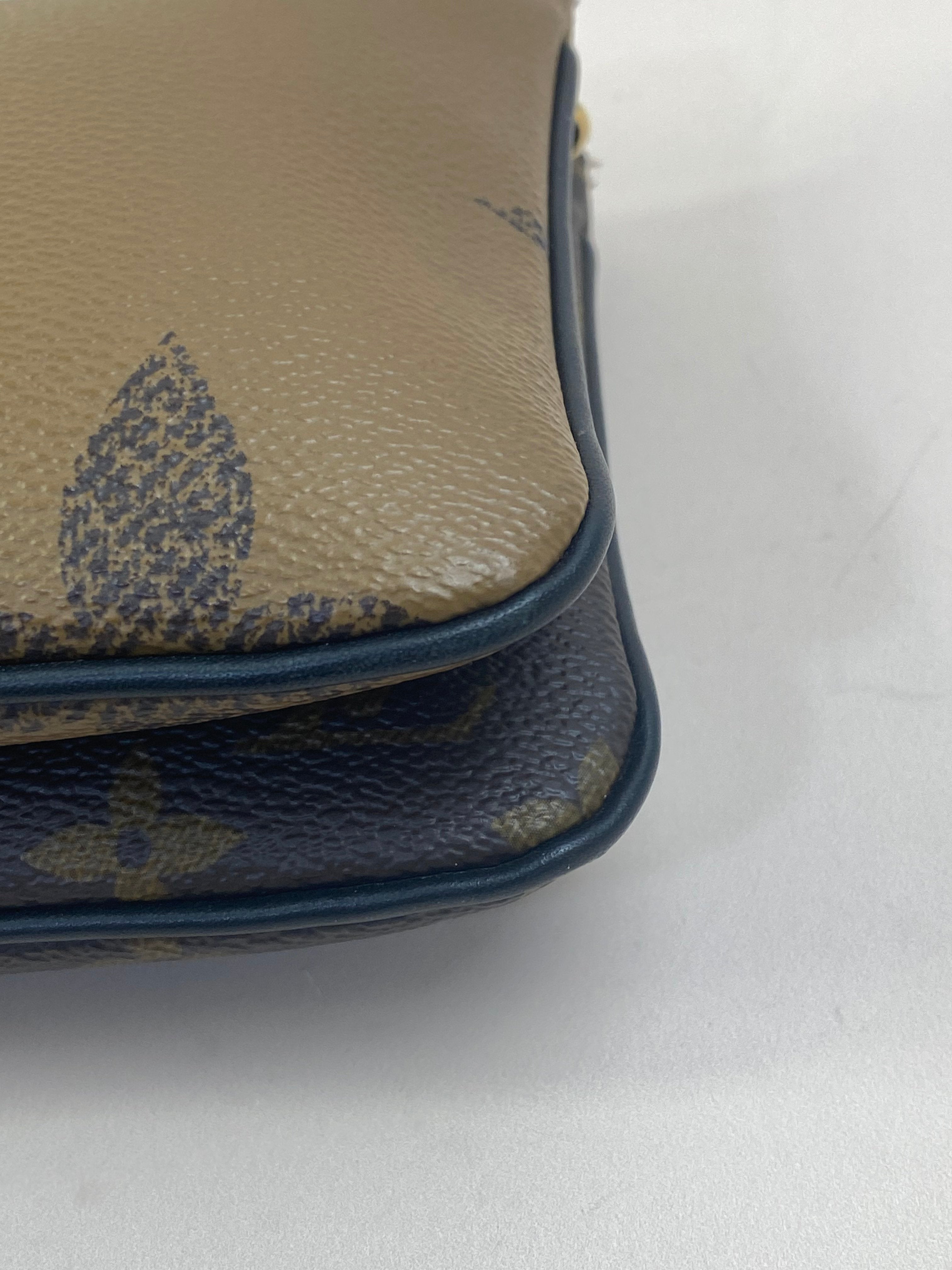 Louis Vuitton Monogram Reverse Double Zip Crossbody Pochette