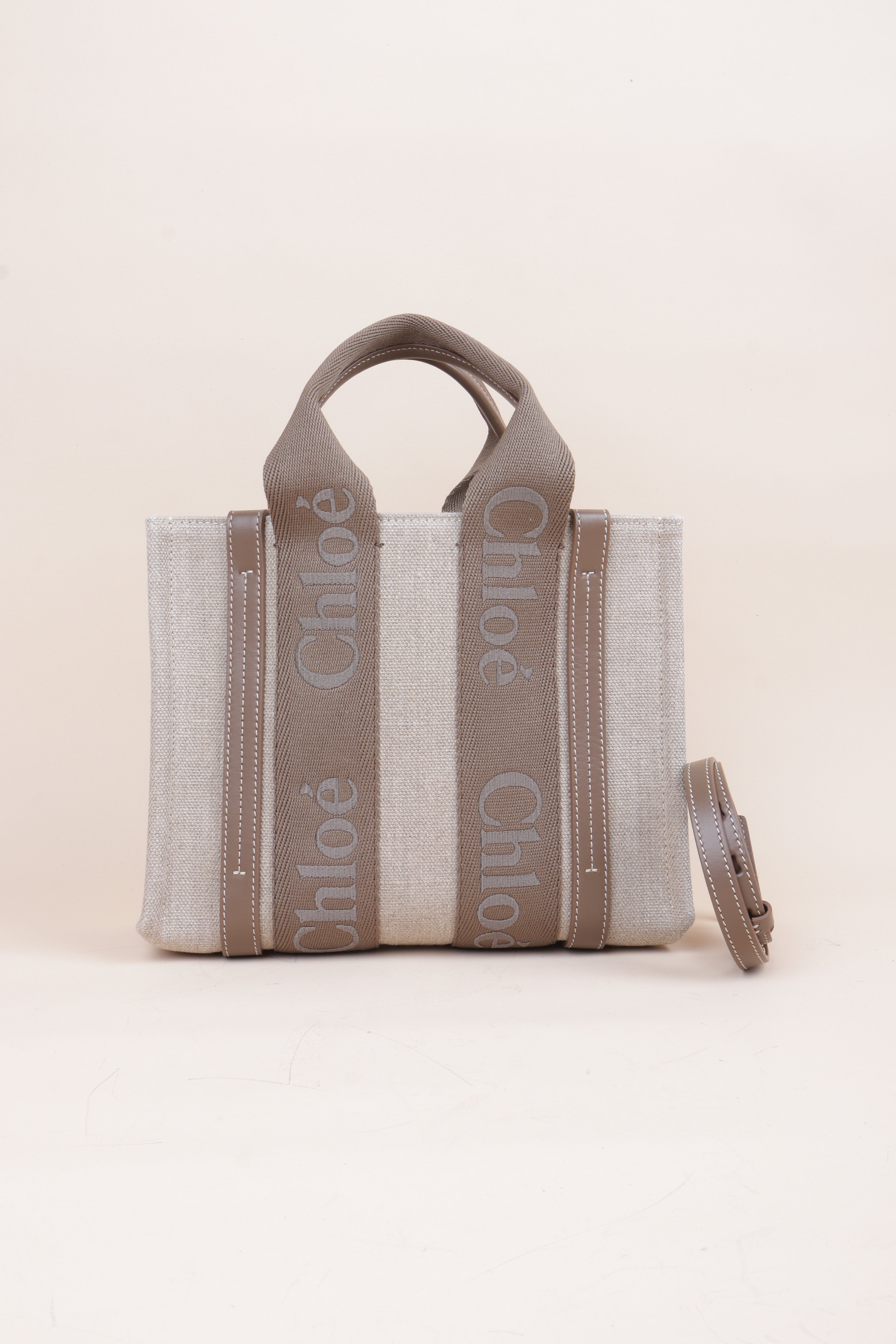 Chloe Bicolor Woody Small Bag with Strap