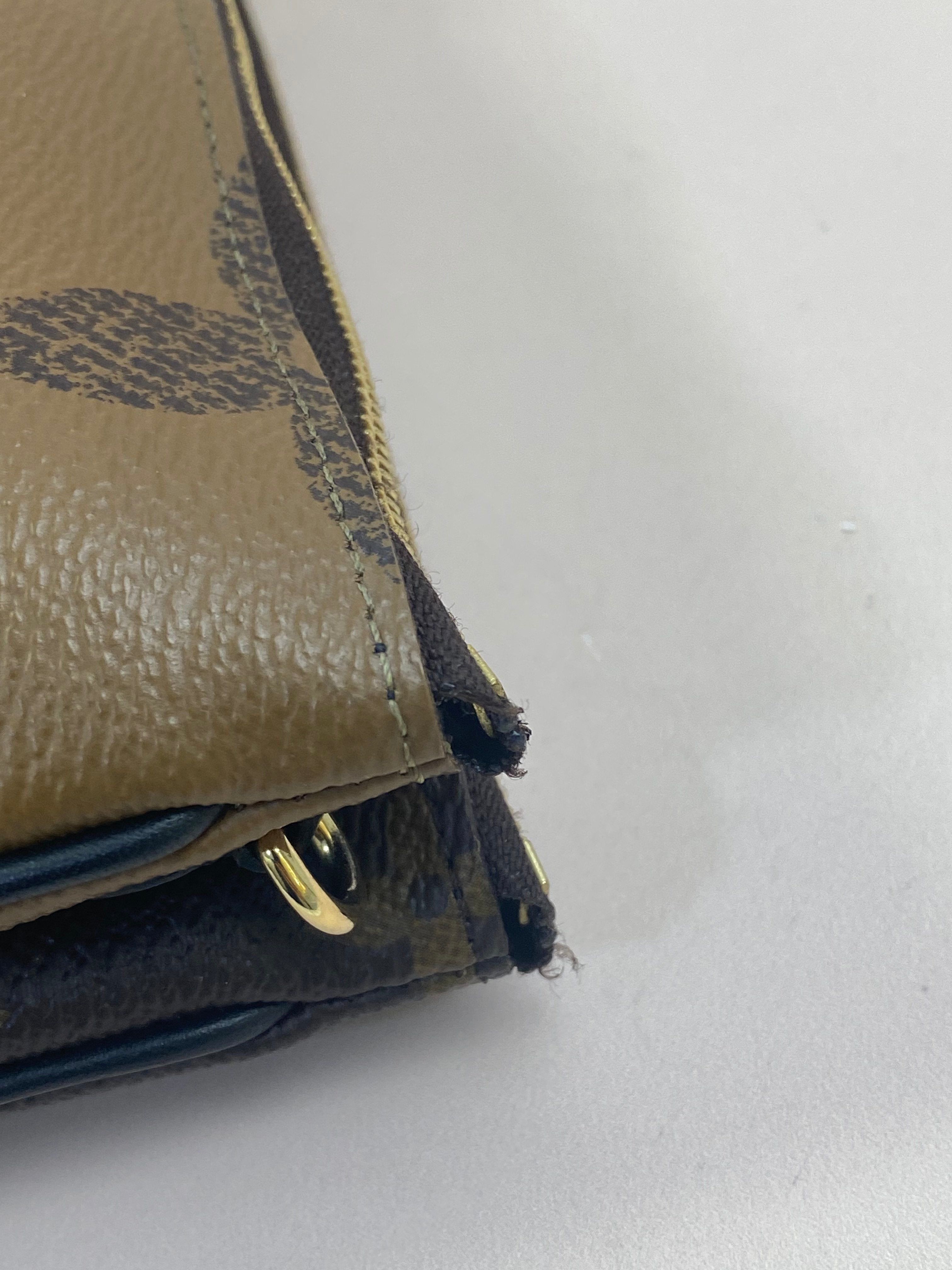 Louis Vuitton Monogram Reverse Double Zip Crossbody Pochette
