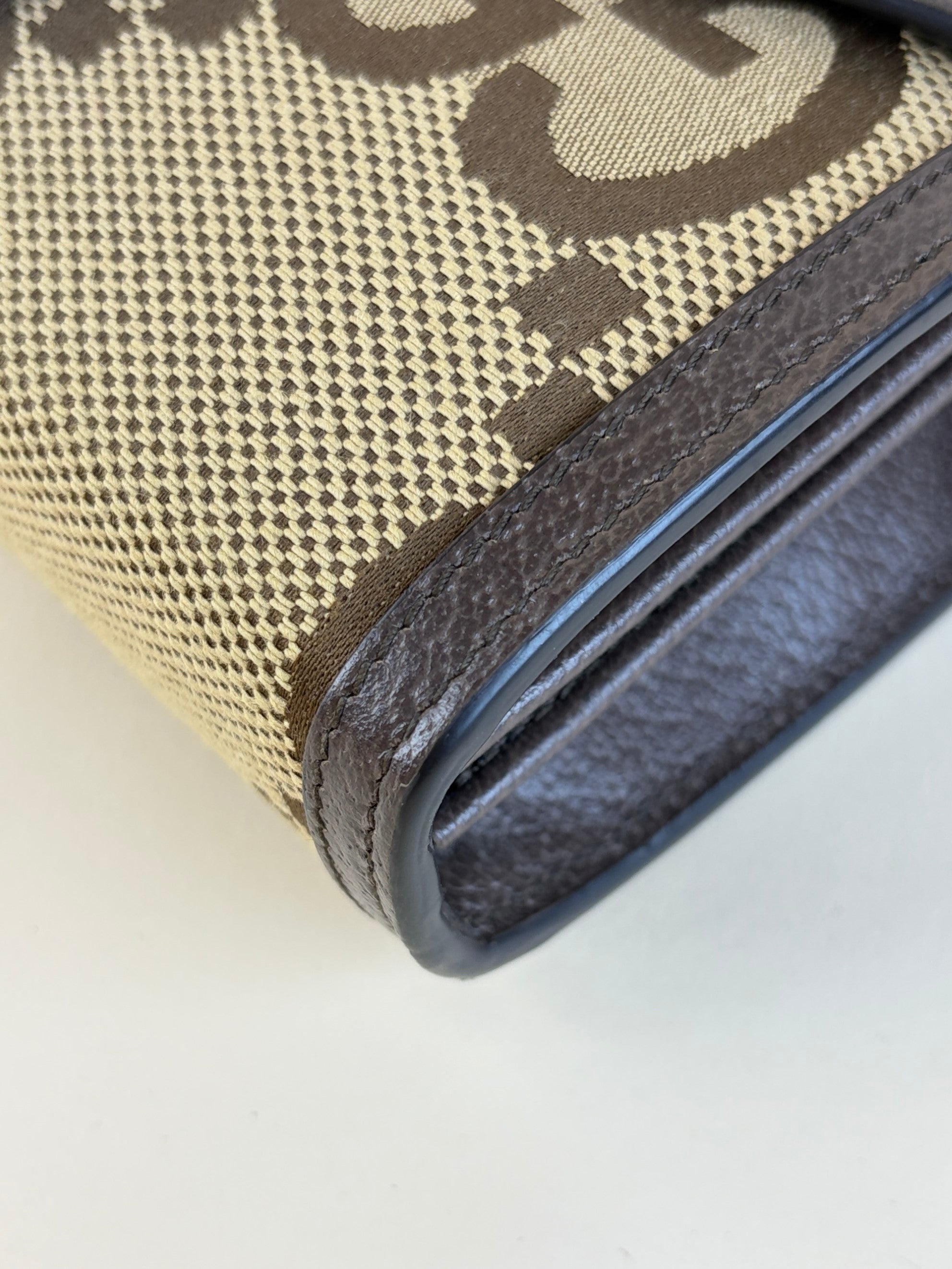 Gucci Tricolor Monogram GG Jumbo Dionysus Mini Chain Wallet