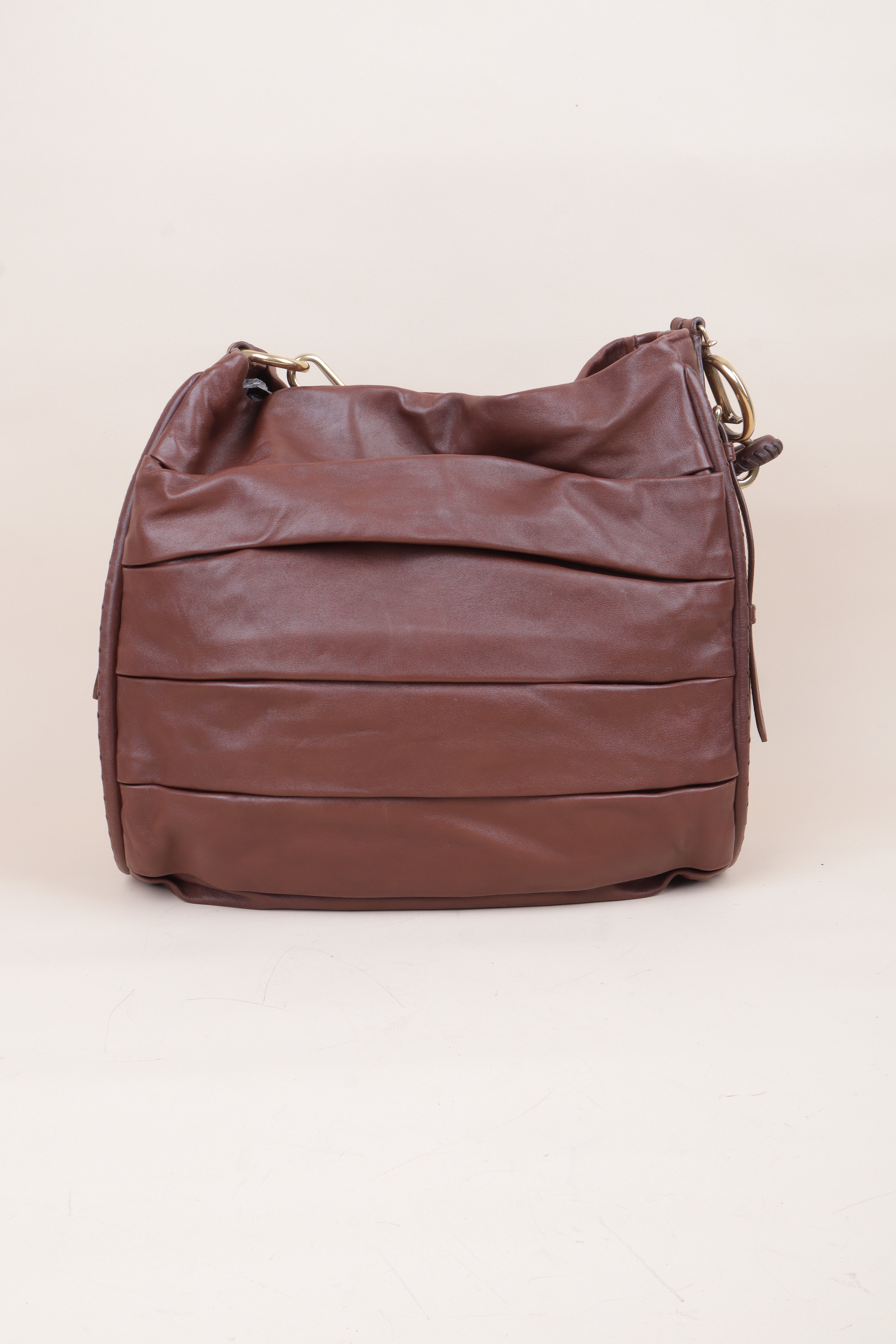 Christian Dior Brown Pleated Libertine Tote Bag