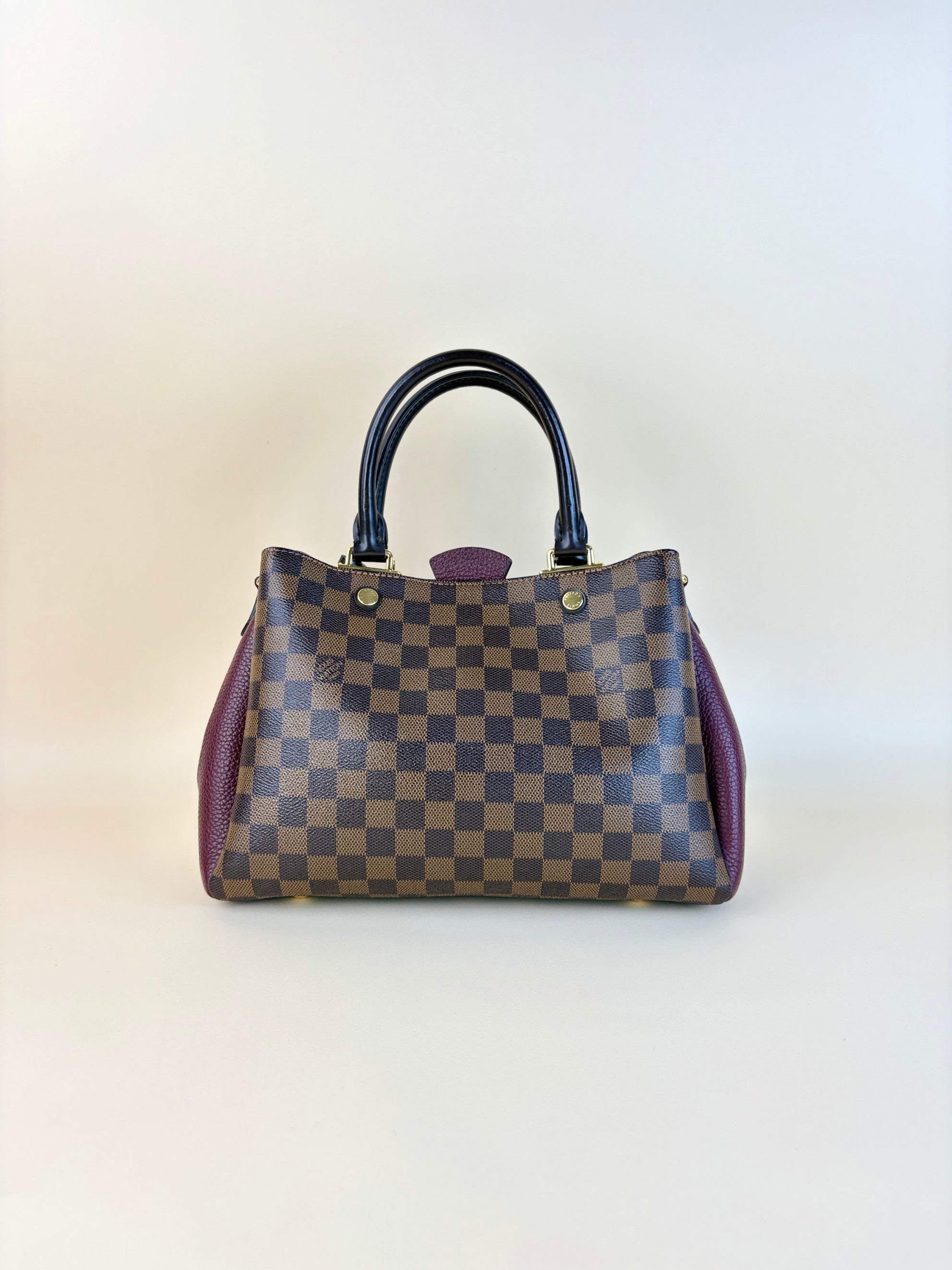Louis Vuitton Damier Ebene Bordeaux Brittany Tote Bag with Strap