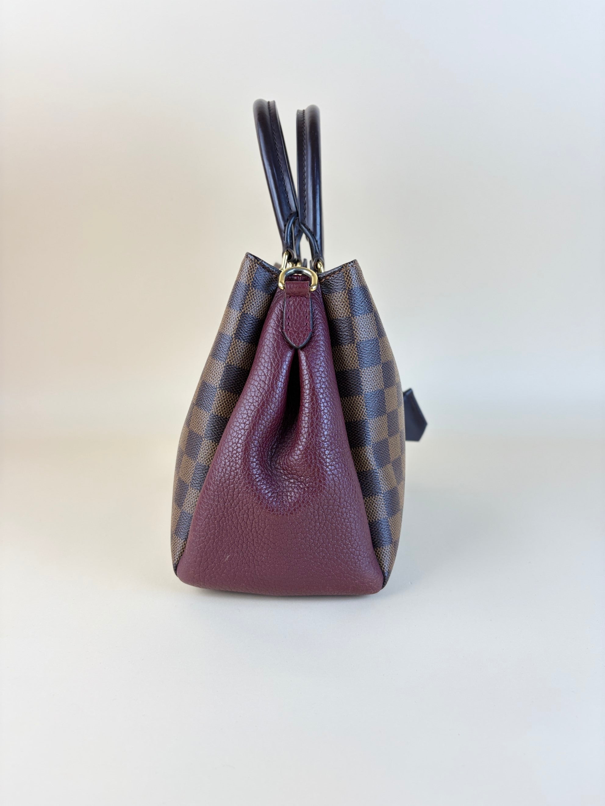 Louis Vuitton Damier Ebene Bordeaux Brittany Tote Bag with Strap