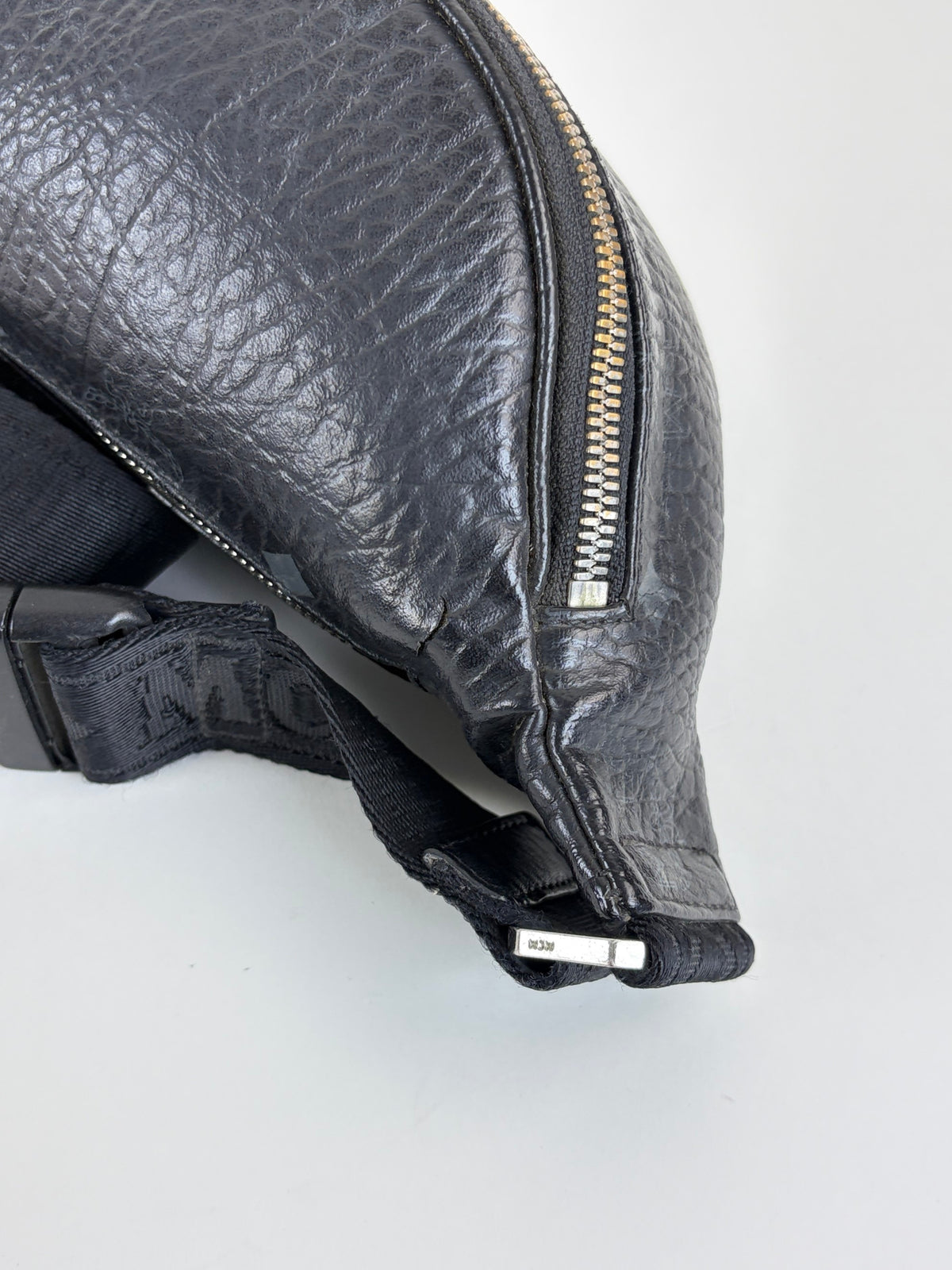 MCM fursten belt bag in visetos black small