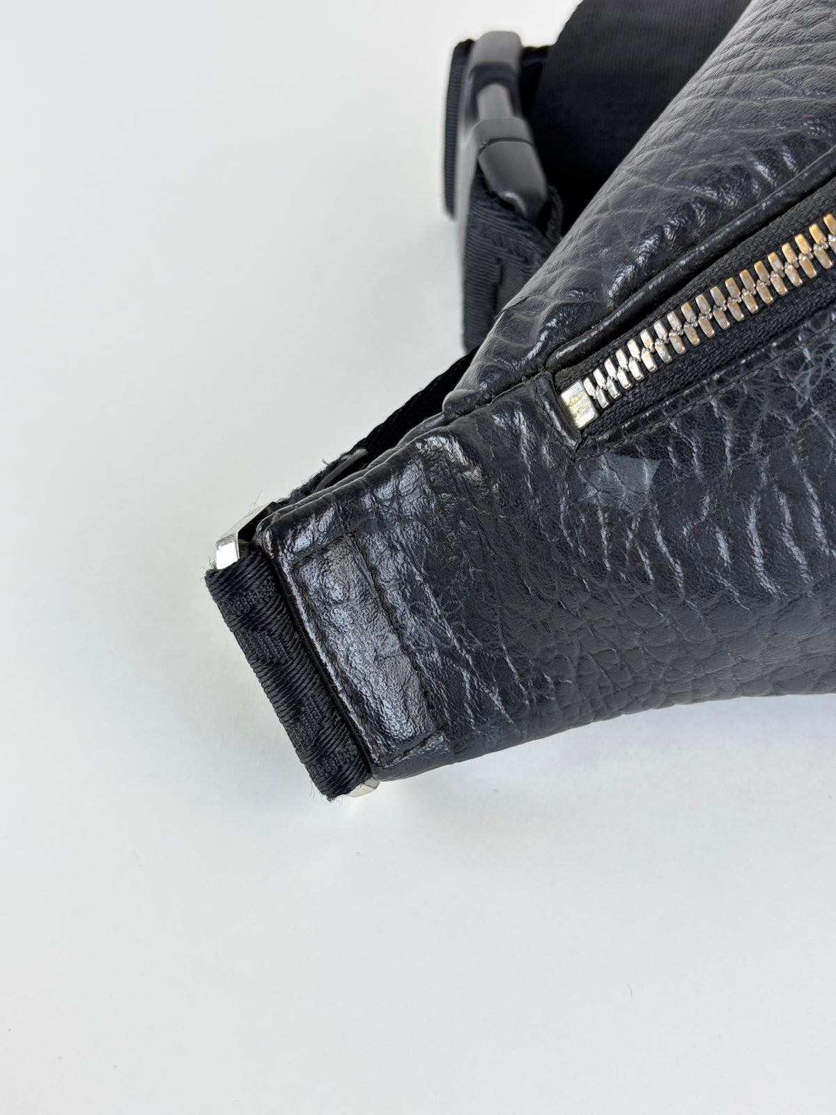 MCM fursten belt bag in visetos black small