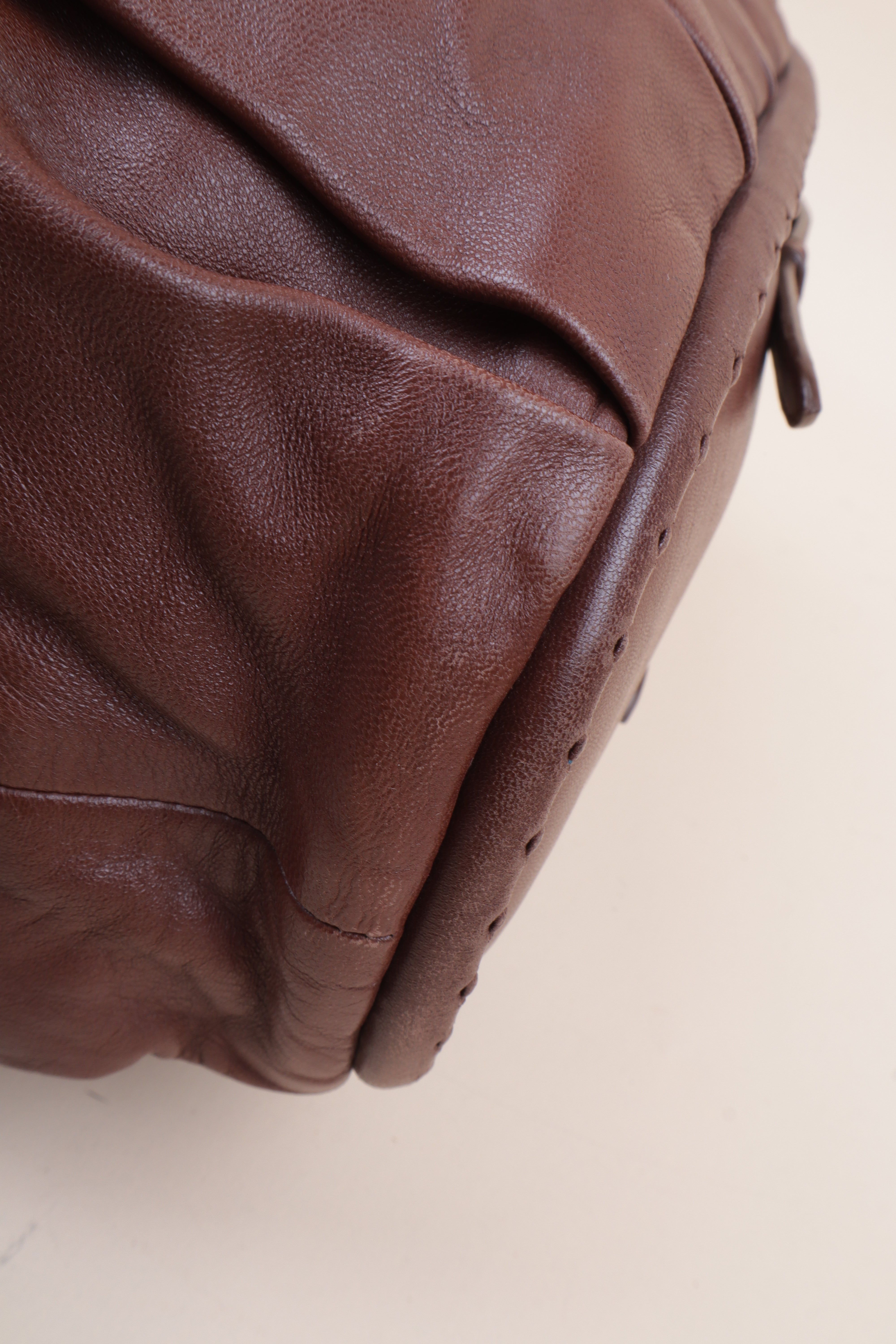 Christian Dior Brown Pleated Libertine Tote Bag