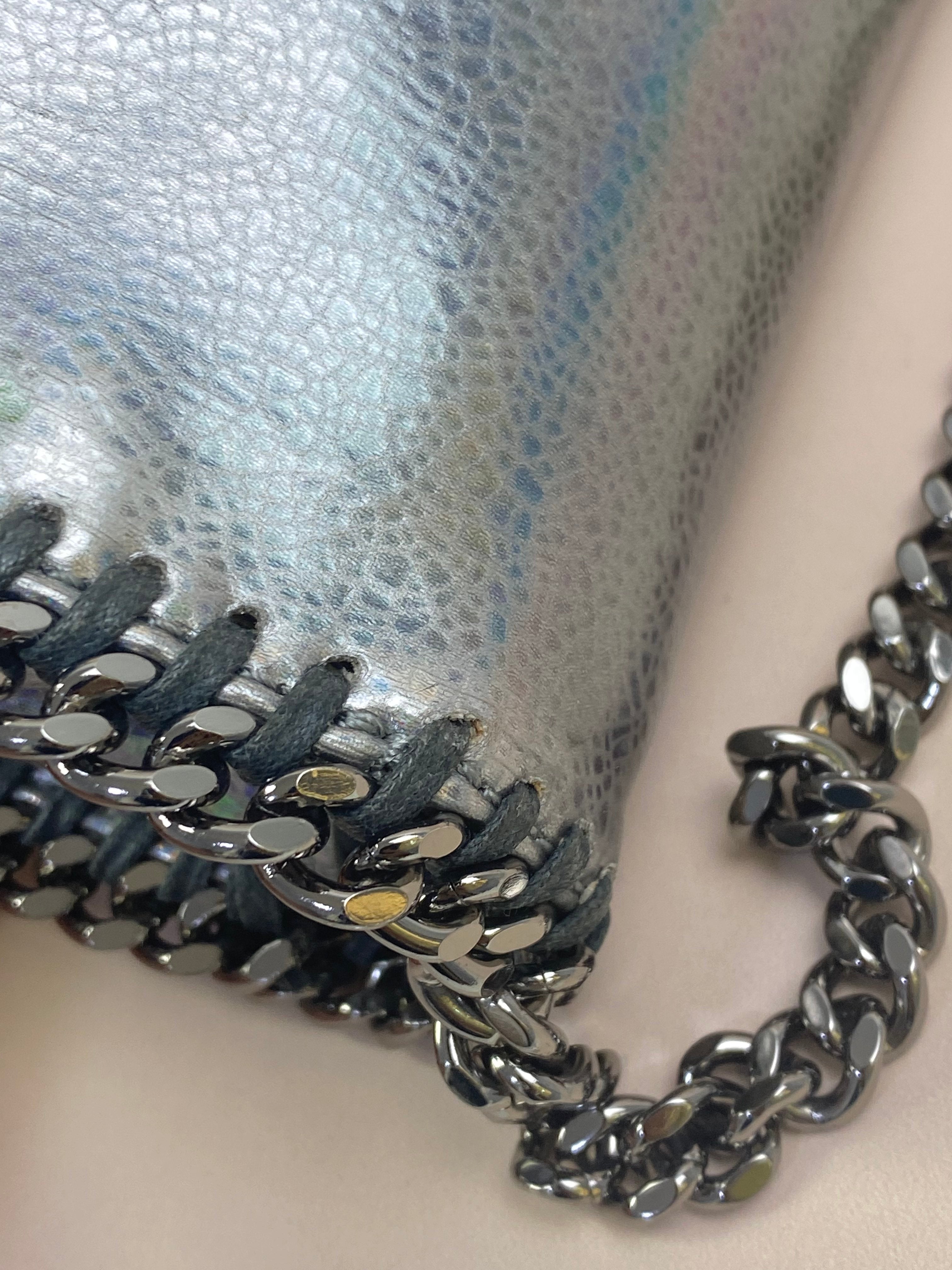 Stella Mccartney Silver Falabella Chains Crossbody Bag