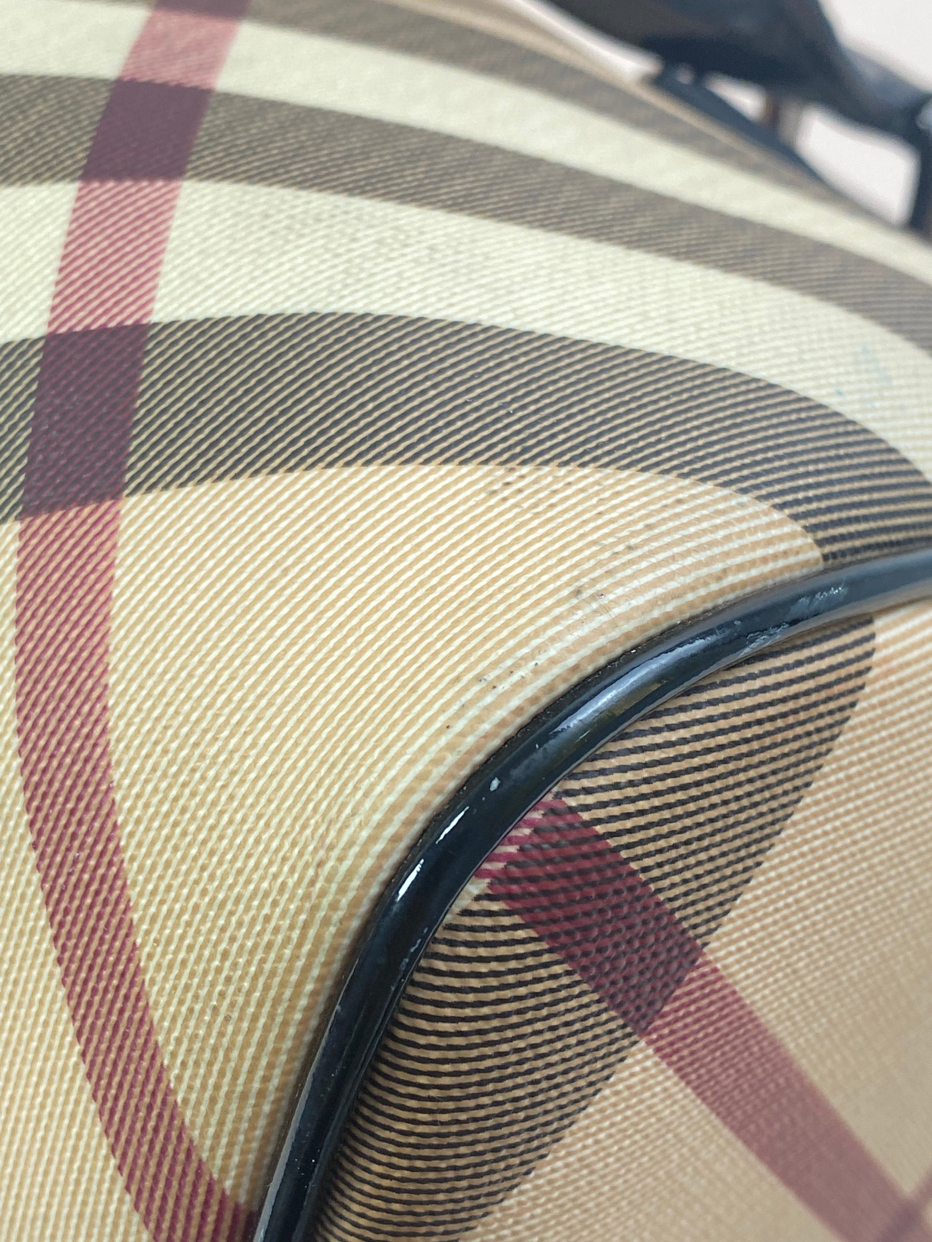 Burberry Bicolor Nova Check Medium Bowling Tote Bag