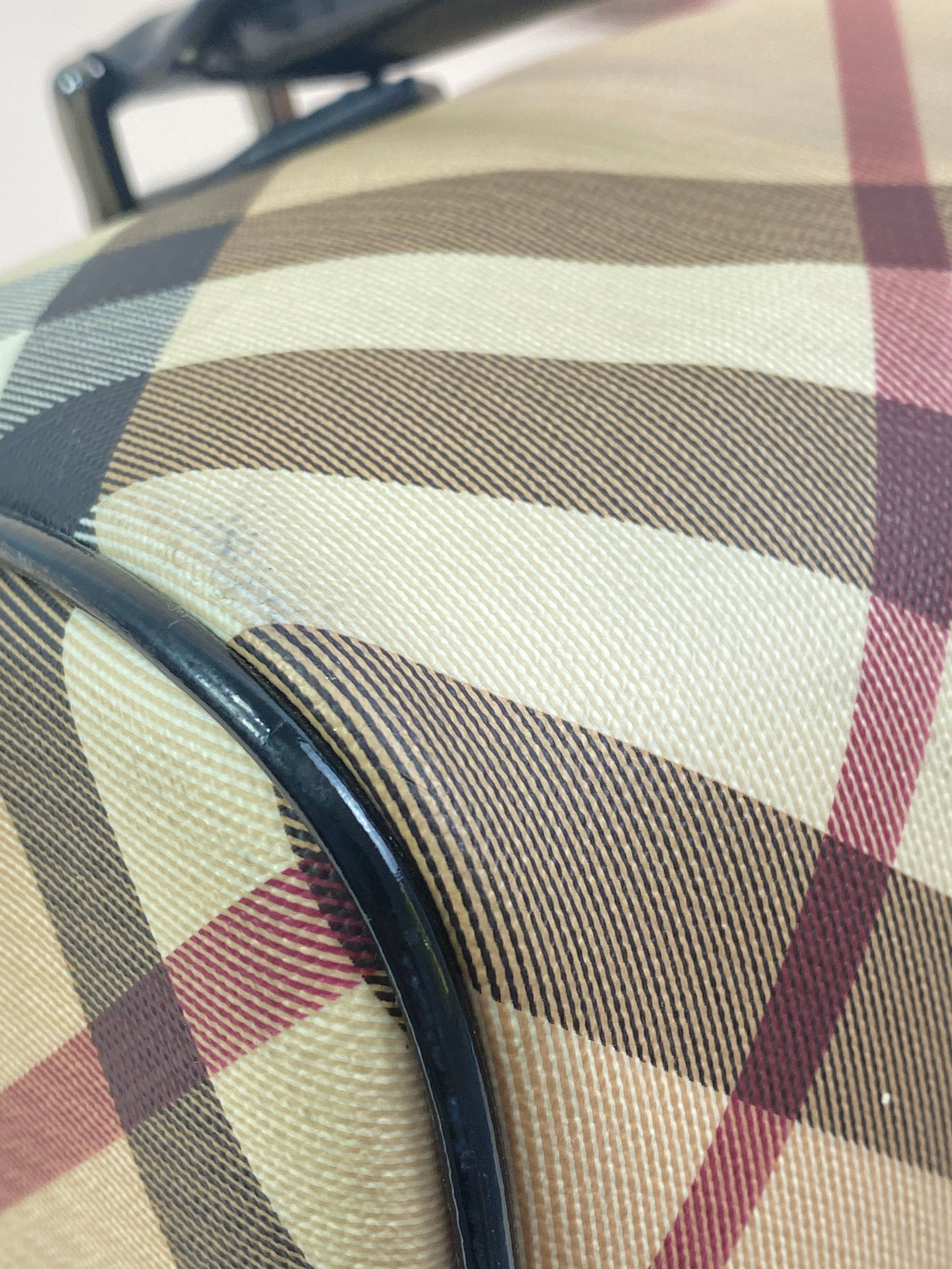 Burberry Bicolor Nova Check Medium Bowling Tote Bag