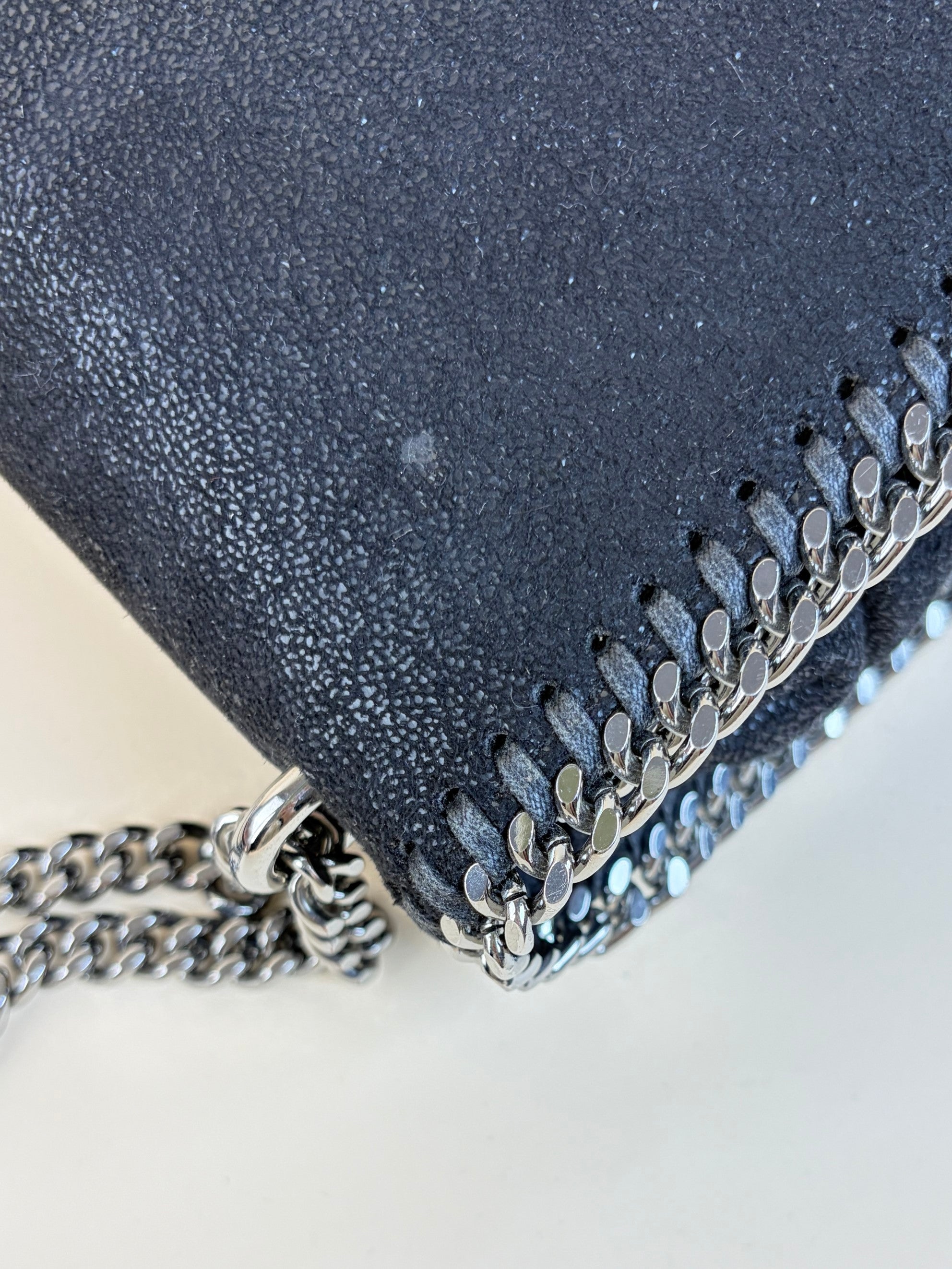 Stella Mccartney Black Shaggy Deer Falabella Flap Crossbody Bag